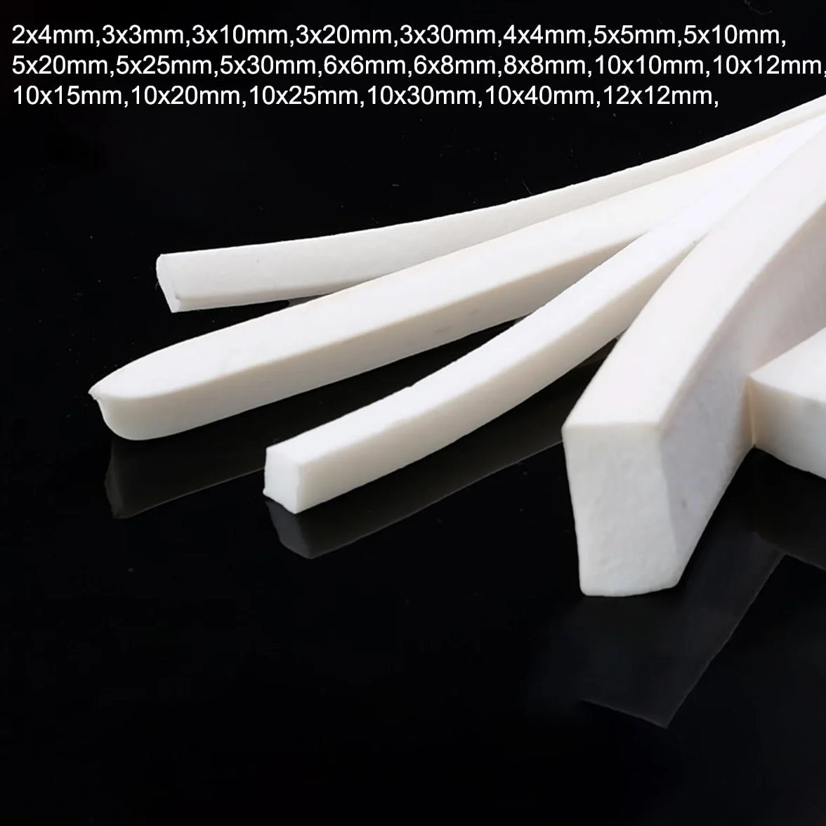 Tira de sellado de espuma de silicona, Tamaños múltiples de la tira blanca del lacre esponja silicón for las puertas Windows(10x15mm,5M)