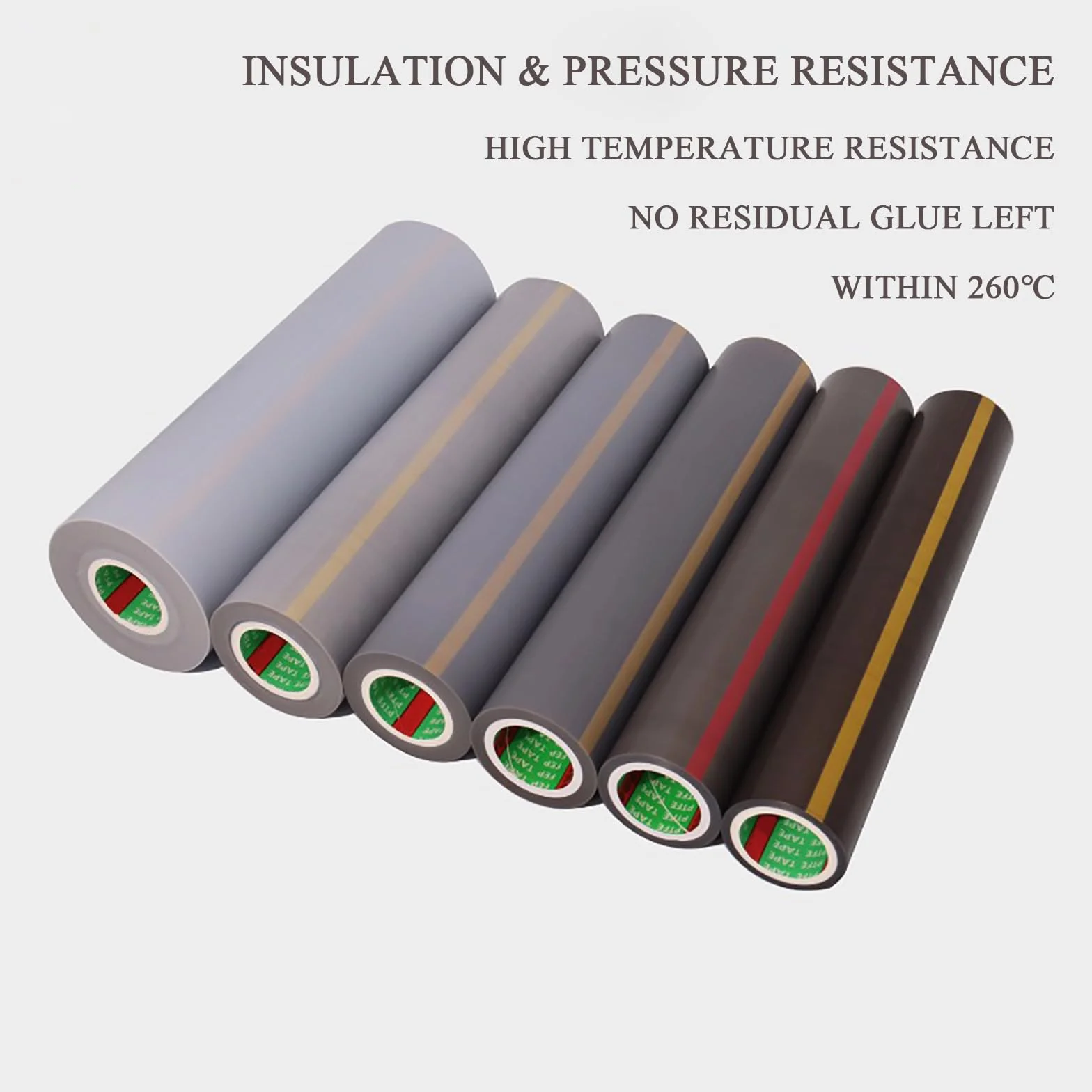 Cinta de teflón de 0,13 mm de grosor y 80-100 mm de ancho, adhesiva de PTFE for máquinas selladoras al vacío e industrias eléctricas, 10 metros de largo.(80mm)