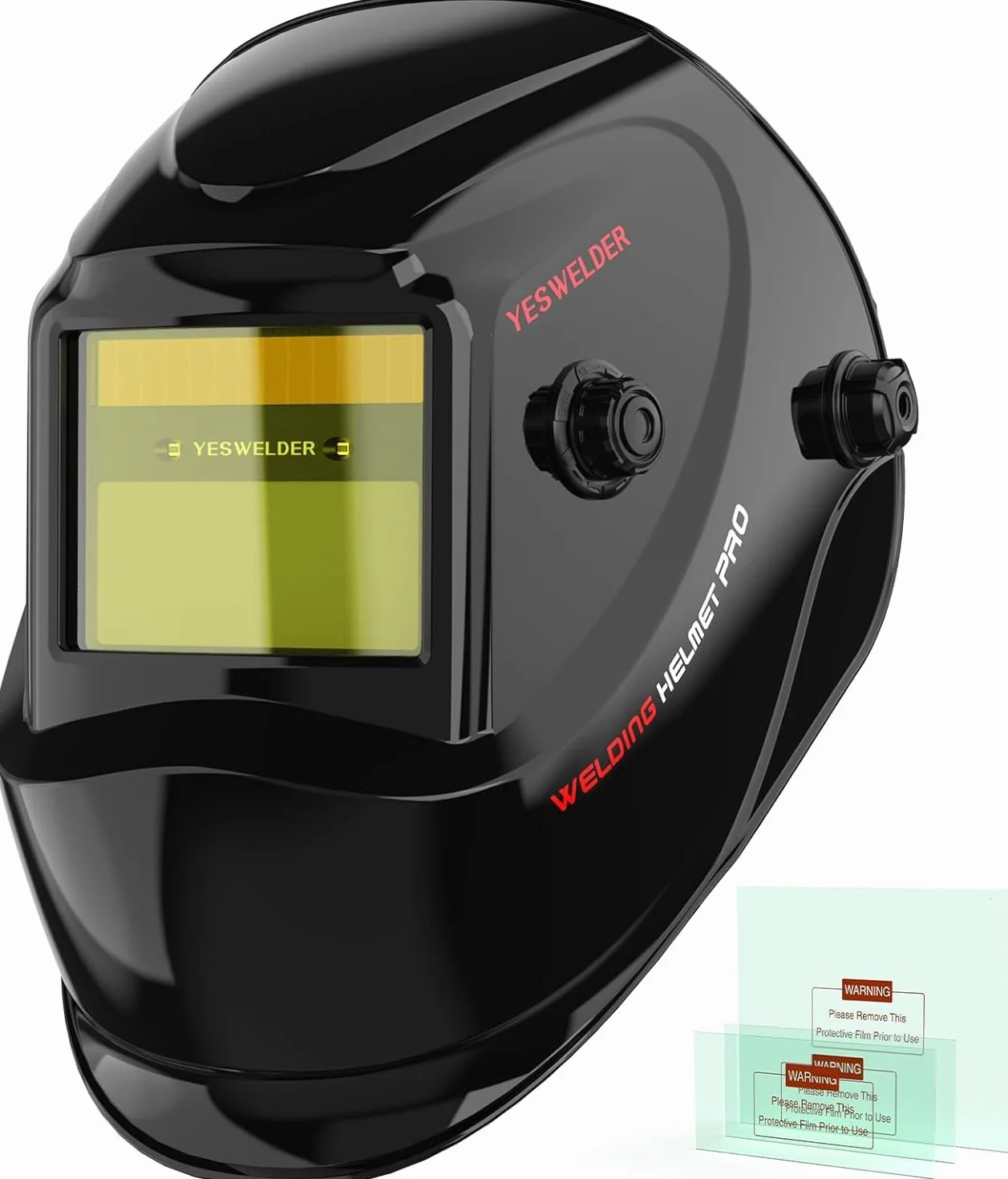 YESWELDER Color Verdadero Careta Soldar Automatica 92.5x42.5mm, Mascara de Soldar Bloqueo de Luz Azul, Capucha Casco de Soldadura Sombra Ancha 4/9-13 para TIG MIG ARC Grind