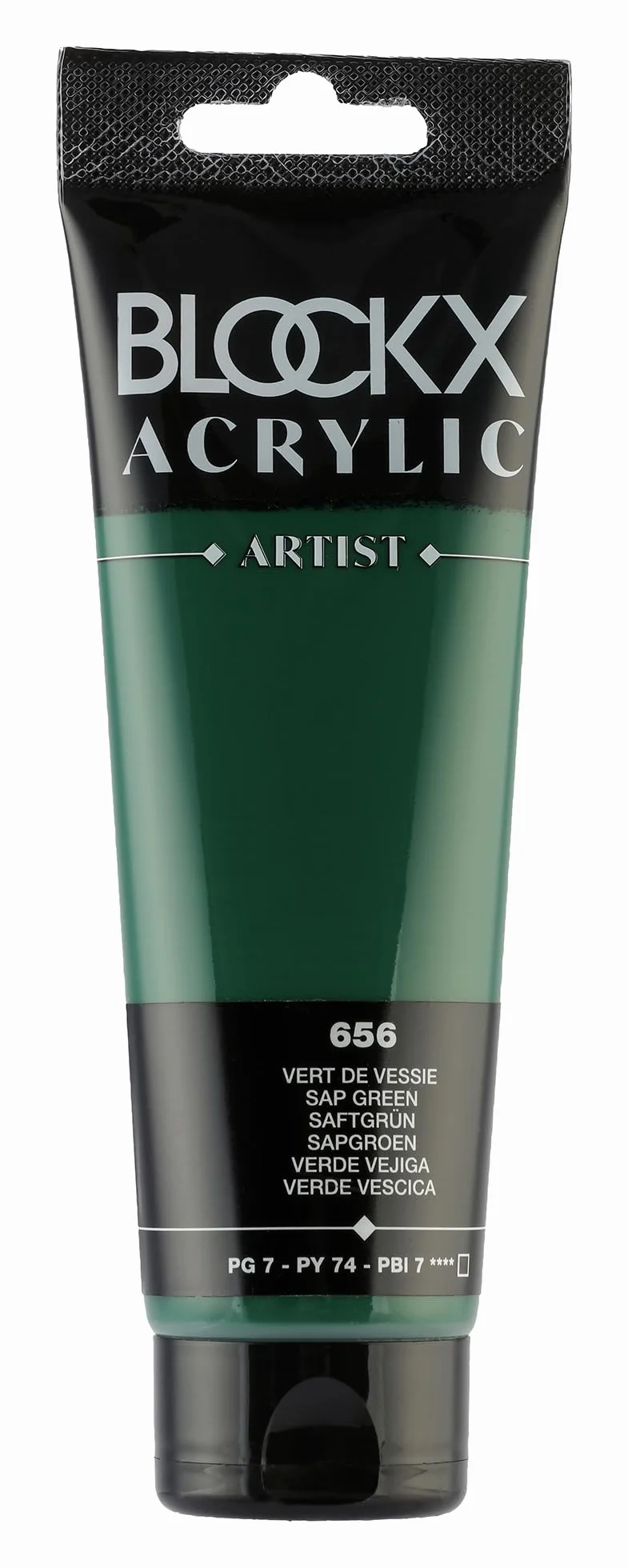 Blockx 60656BXC Acrylique Fine Opaque et Satinée Vert de vessie PG 7 PY 74 PBI 7 120ml