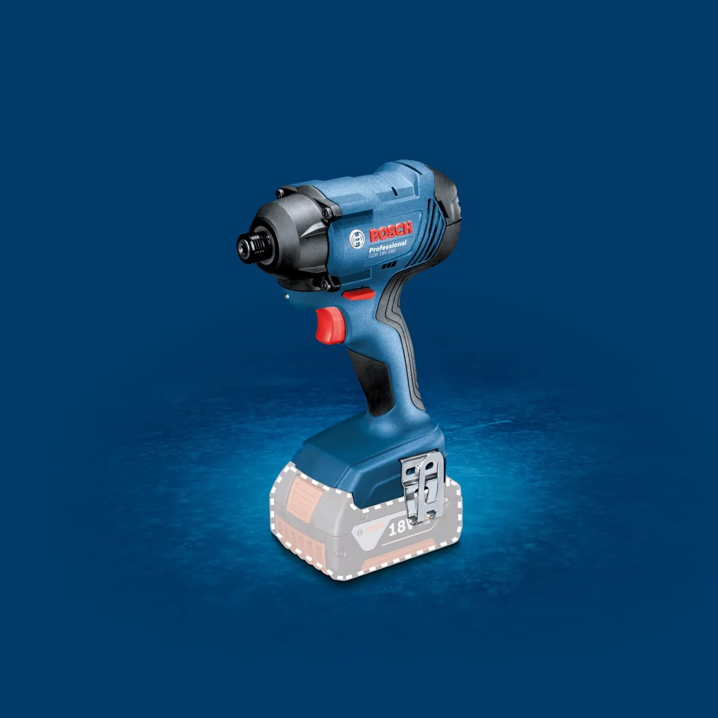 Bosch Professional GDR 18V-160 - Atornillador de impacto a batería (18V, 160 Nm, sin batería, en caja)