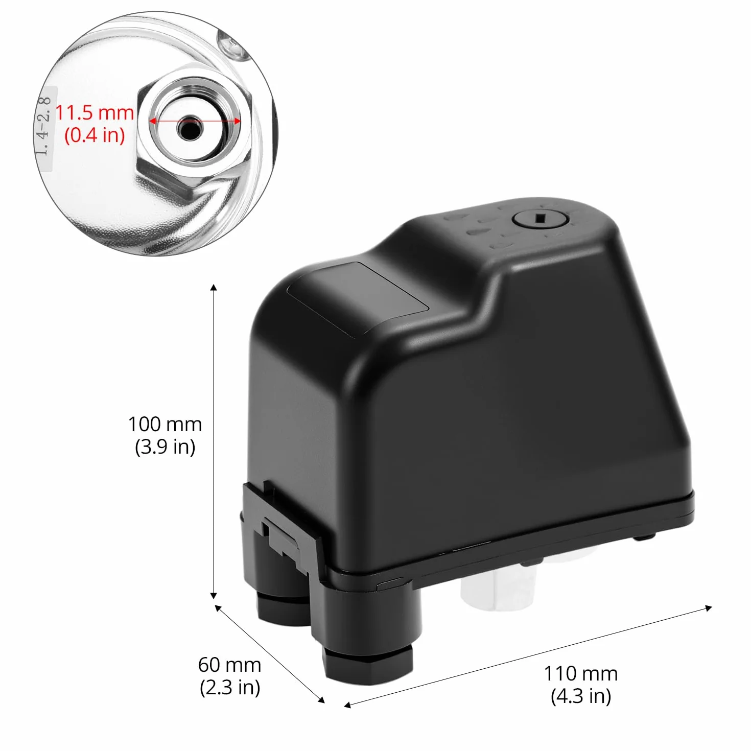Presostato Bomba Agua 230V Monofásico G1/4" para Jardines