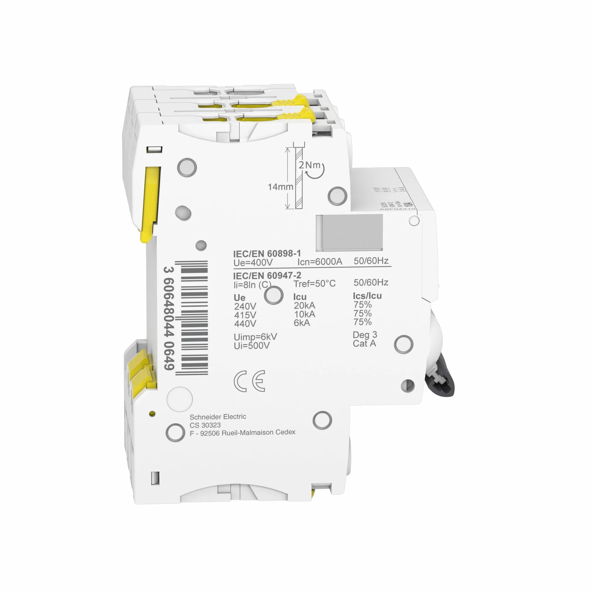 Schneider Electric - ACTI9 IC60N 3P 10A C Miniature Circuit B