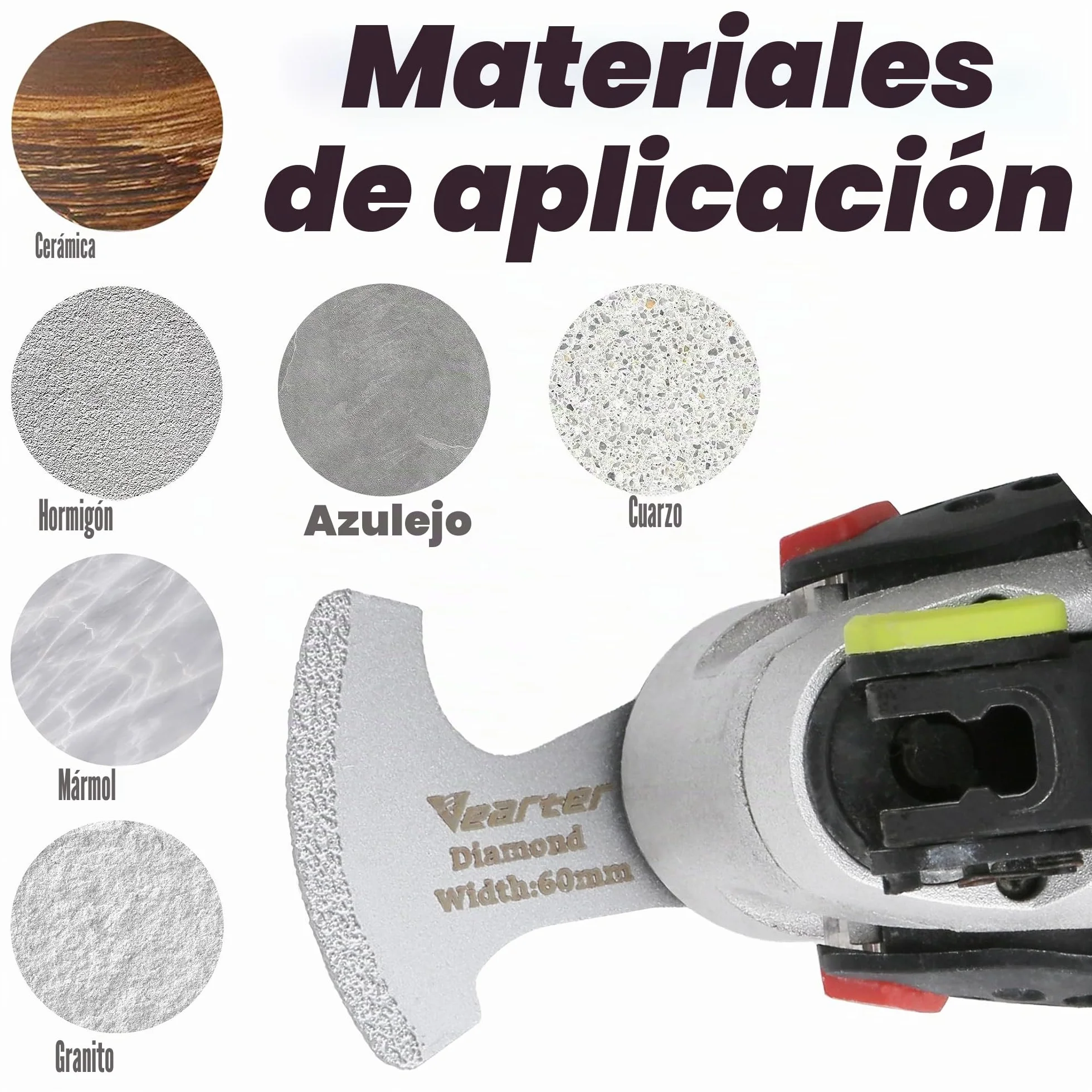 7 cuchillas multiherramienta de diamante, cuchillas multiherramienta universales para eliminación de lechada de grano, cuchillas multiherramienta de liberación rápida para azulejos, ladrillo