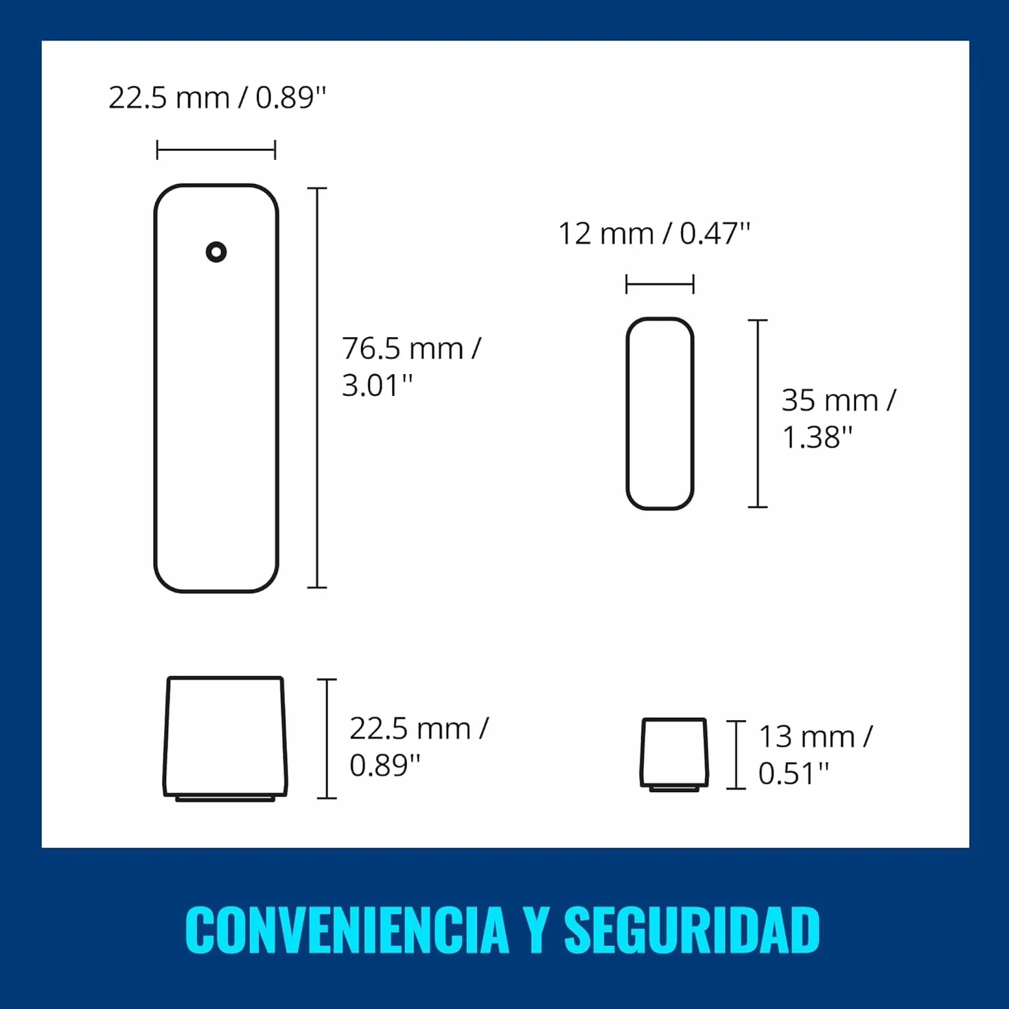 WiZ Sensor de Contacto - Vigilancia del hogar, alertas en Tiempo Real, alarmas Luminosas, fácil instalación, Control de Aplicaciones, conexión con cámaras y Luces WiZ, Paquete Doble