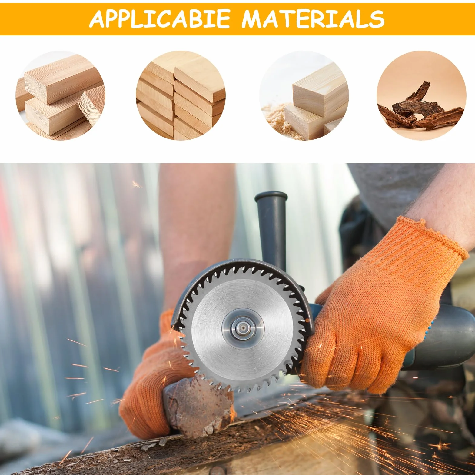 4 Pcs Discos de Amoladora Angular, 115 mm Disco sierras circulares de madera para Amoladora Angular, Disco de carburo de 40 dientes para carpintería, madera dura, contrachapado, plástico