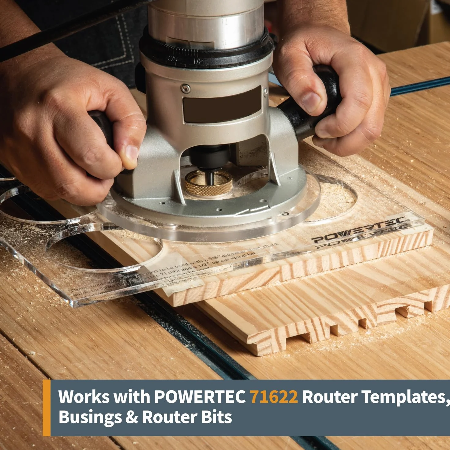 POWERTEC 71022 Placa de enrutador de 6-1/2 pulgadas, compatible con cable Porter, Bosch, Craftsman, Dewalt, Hitachi, Makita, Milwaukee, Ryobi