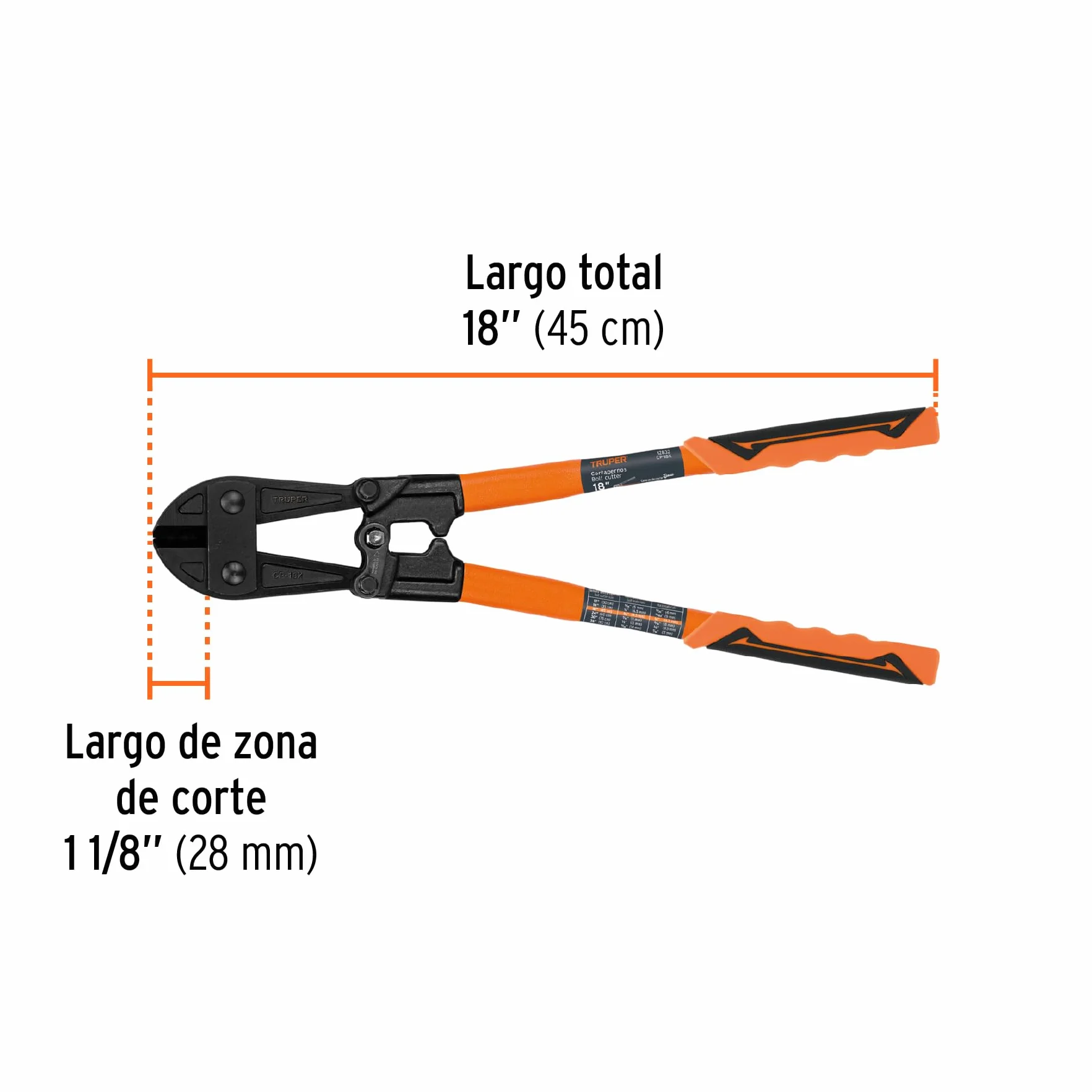 Cizalla profesional con cuchilla de acero - 46 cm
