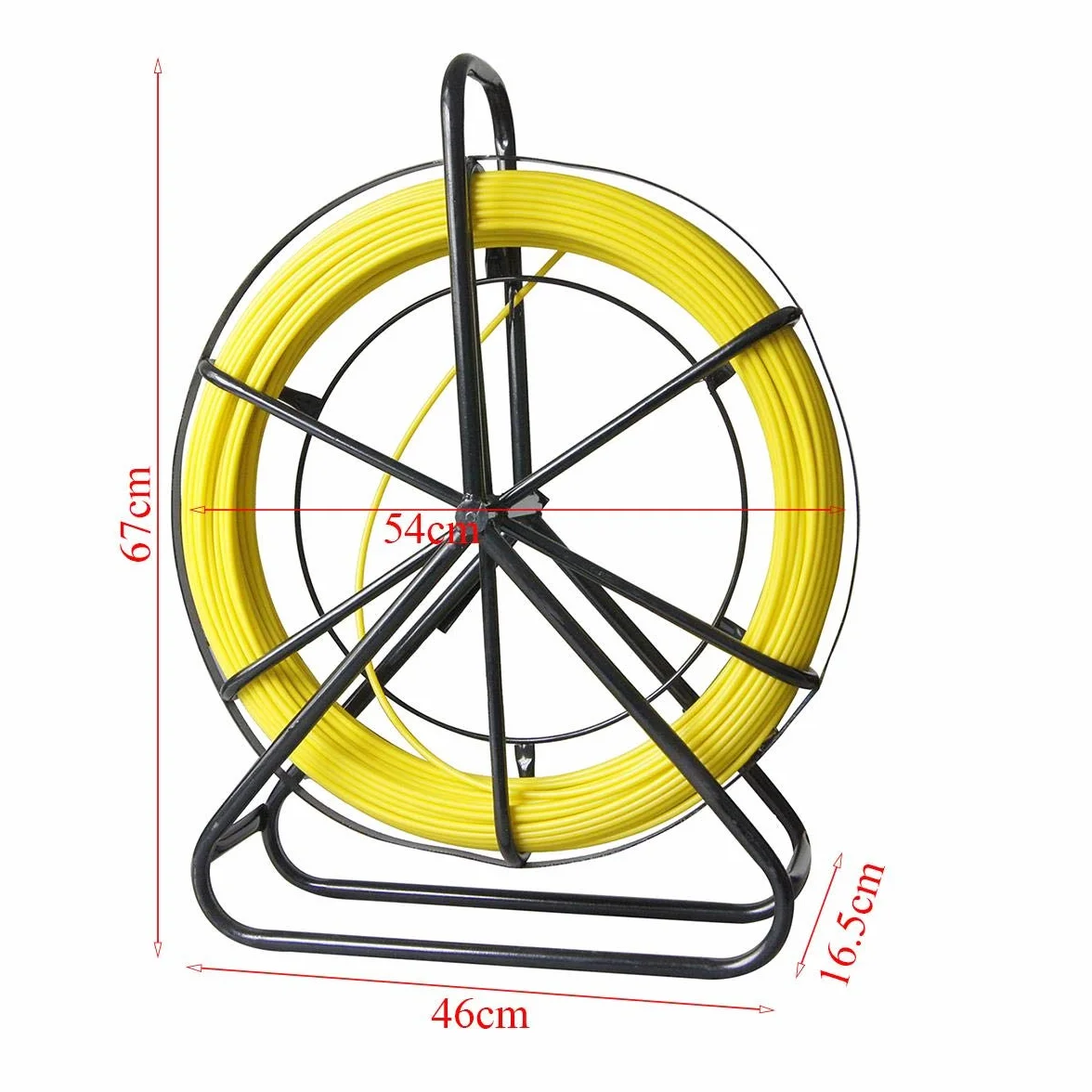 KATSU Fibra de Vidrio Rodder 6x100M con Soporte de Acero y Freno, Herramienta de Instalación de Cable Eléctrico de Fibra de Vidrio, Cable Tubería de Electricista Enhebrador de Cinta de Pescar