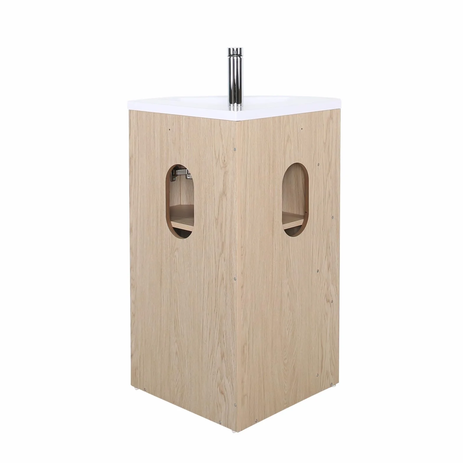 MOB-IN - Mueble bajo lavabo de esquina Sorrento sobre patas con lavabo y grifo