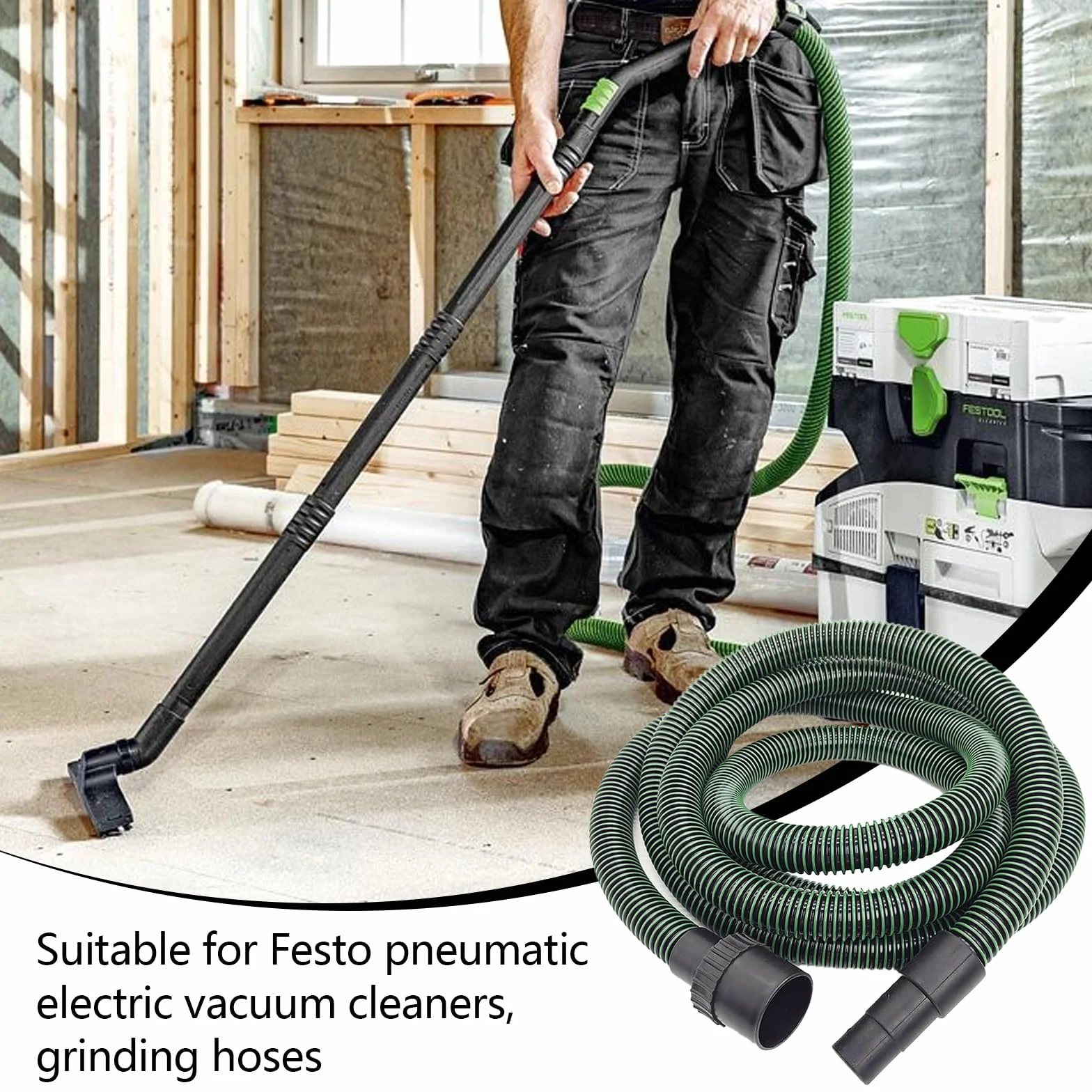Manguera de Extracción de Polvo, 5M Manguera de Aspiración de 32 mm de Diámetro Antiestática D27 para Festool Accesorios para Aspiradoras CT 26/36/48 15/25, CT MI-NI y MI-DI
