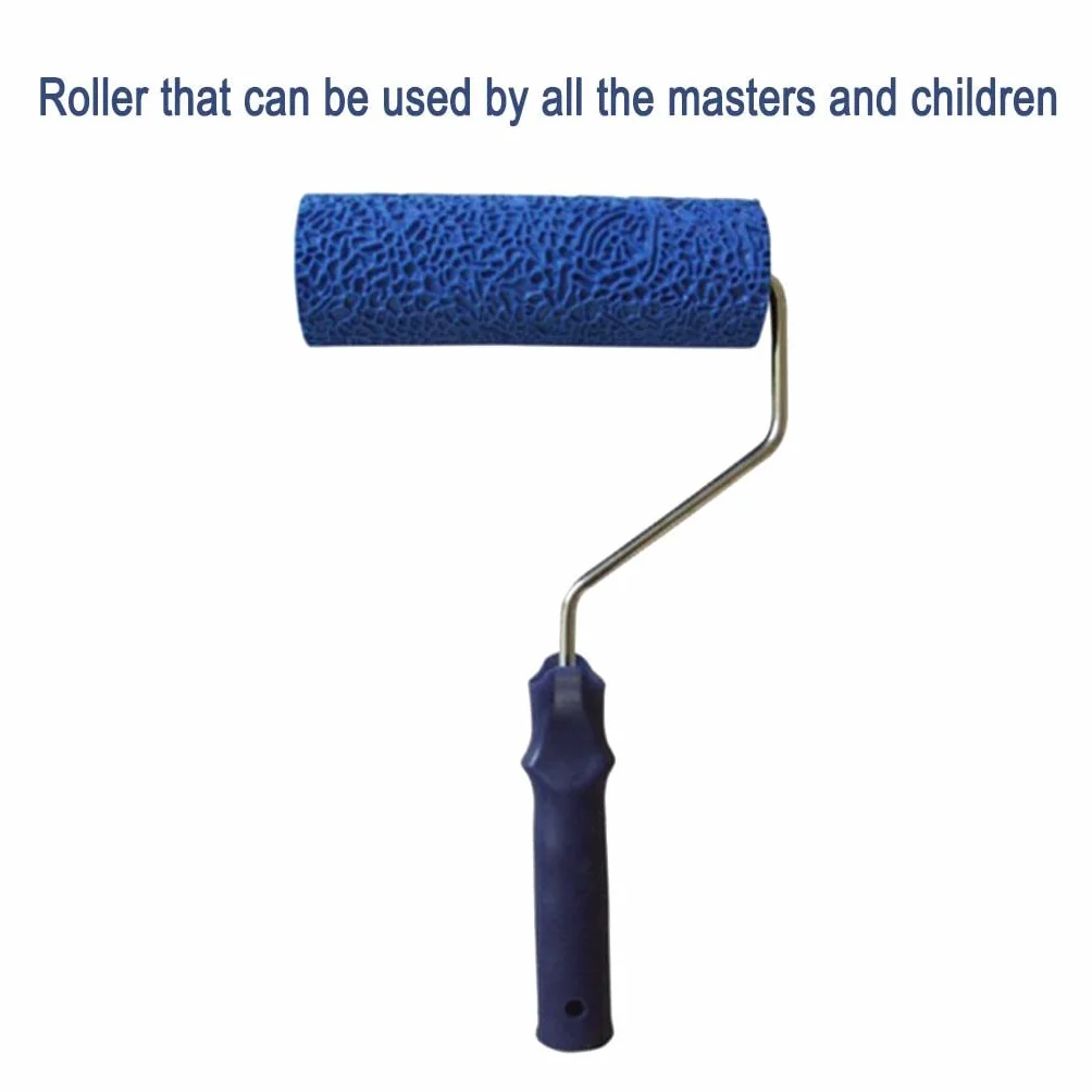 Rodillo para Pintar de 7 Pulgadas con Diseño Floral en Relieve, Herramienta para Bricolaje para Paredes Y Techos, con Mango, U
