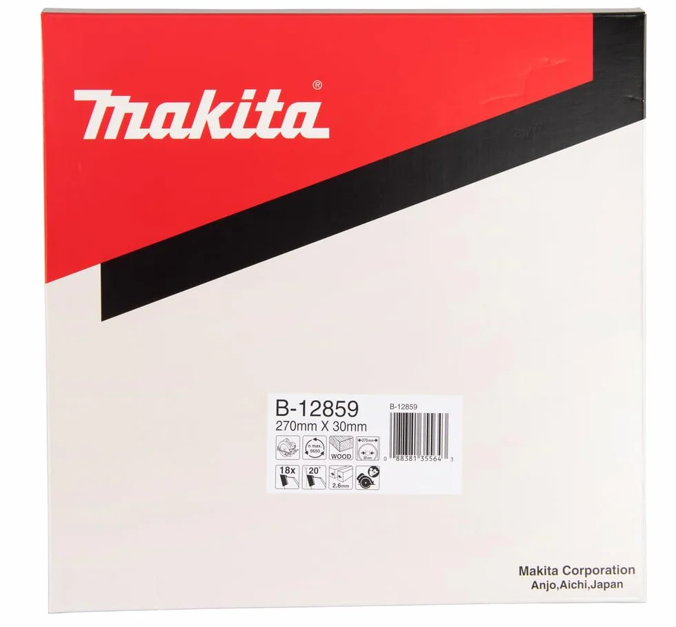 Makita B-12859 Hoja De Sierra Circular Estándar TCT 270x30mm Madera 18T