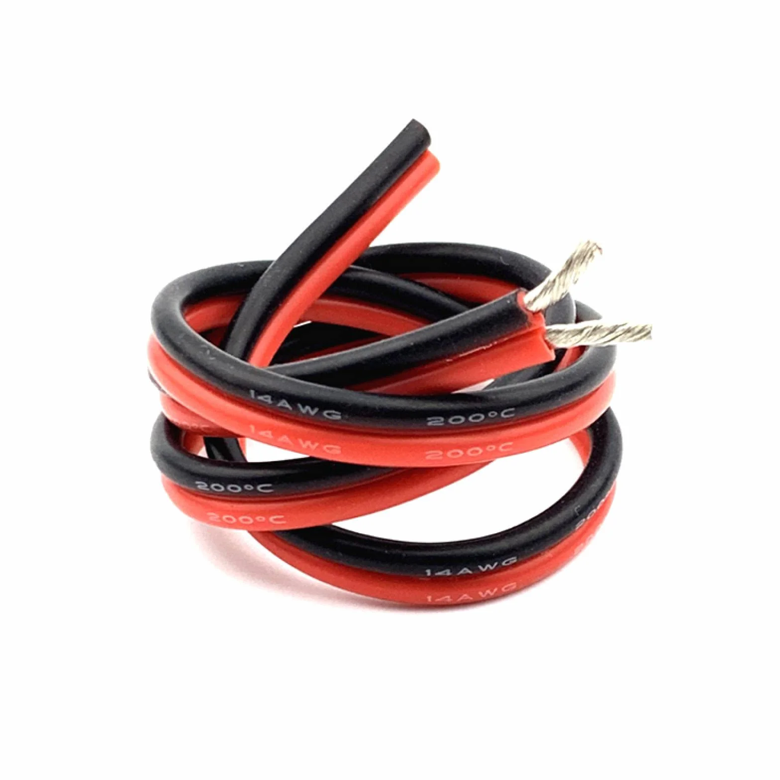 Cable de cobre rojo y negro de 2 pines, cable eléctrico de cobre estañado, cableado eléctrico aislado, cable de extensión, 50 m 20 AWG
