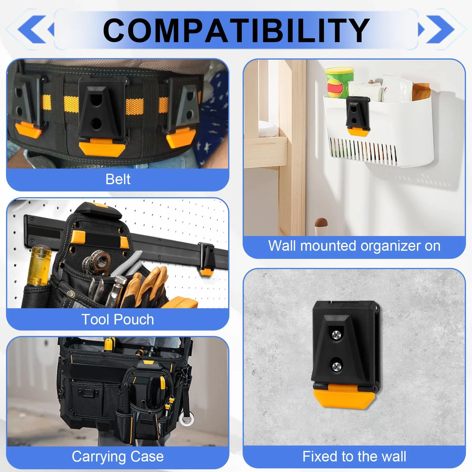 Porta Herramientas Cintura Tou-Ct, Bolsa para Herramientas Tool Bag Clip Tou-Ct-150, Bolsa Herramientas Electricista Cinturon Portaherramientas Tb-ct-150sp, 3 Unidad