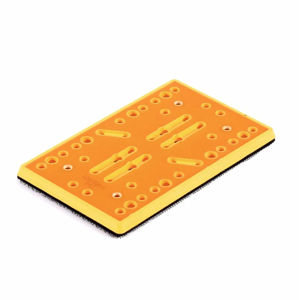 Mirka Plato para malla 81x133 mm cierre adhesivo 46 agujeros DEOS | Grado de dureza medio con almohadilla protectora cierre adhesivo compatible con lijadoras orbitales Mirka DEOS II 353