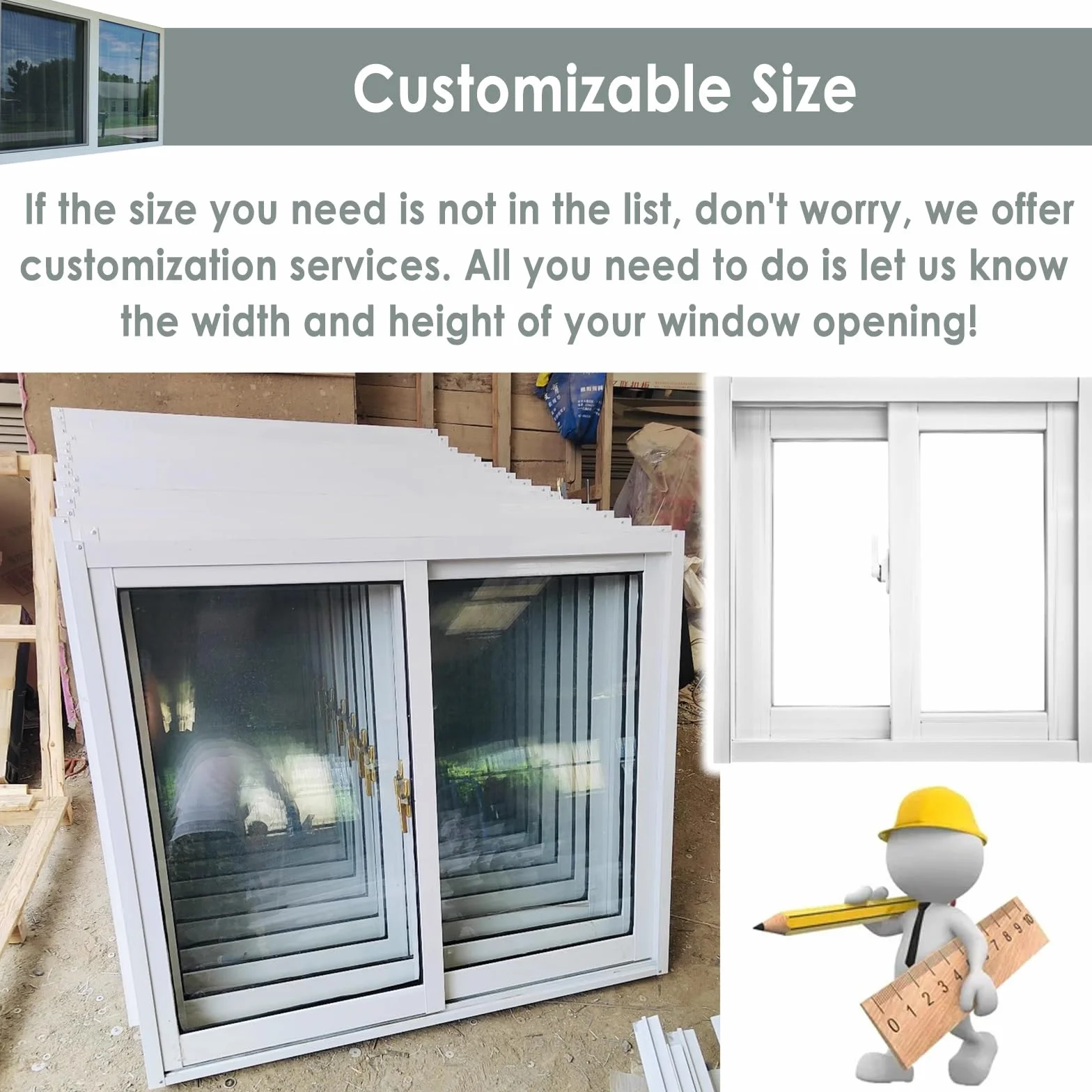 Ventanas correderas Ventana corrediza con Marco de Aluminio Blanco de 120 100 90 80 70 60 50 40 cm para cobertizos, sótanos, Casas de Juegos, garajes y graneros(WxH 29x18in/73x45cm)