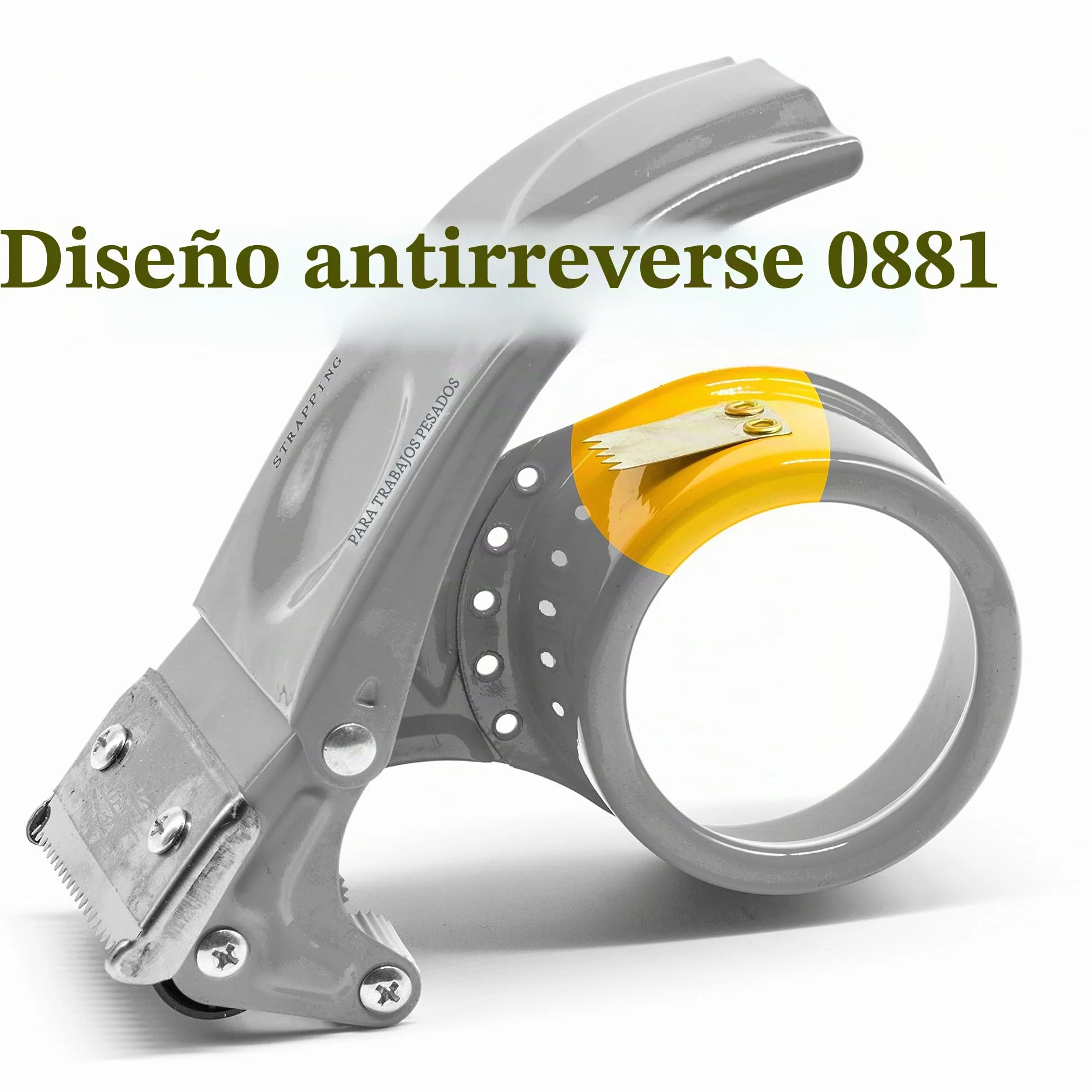 Dispensador de Cinta Adhesiva 48mm 50mm Mango Ergonómico Amarillo