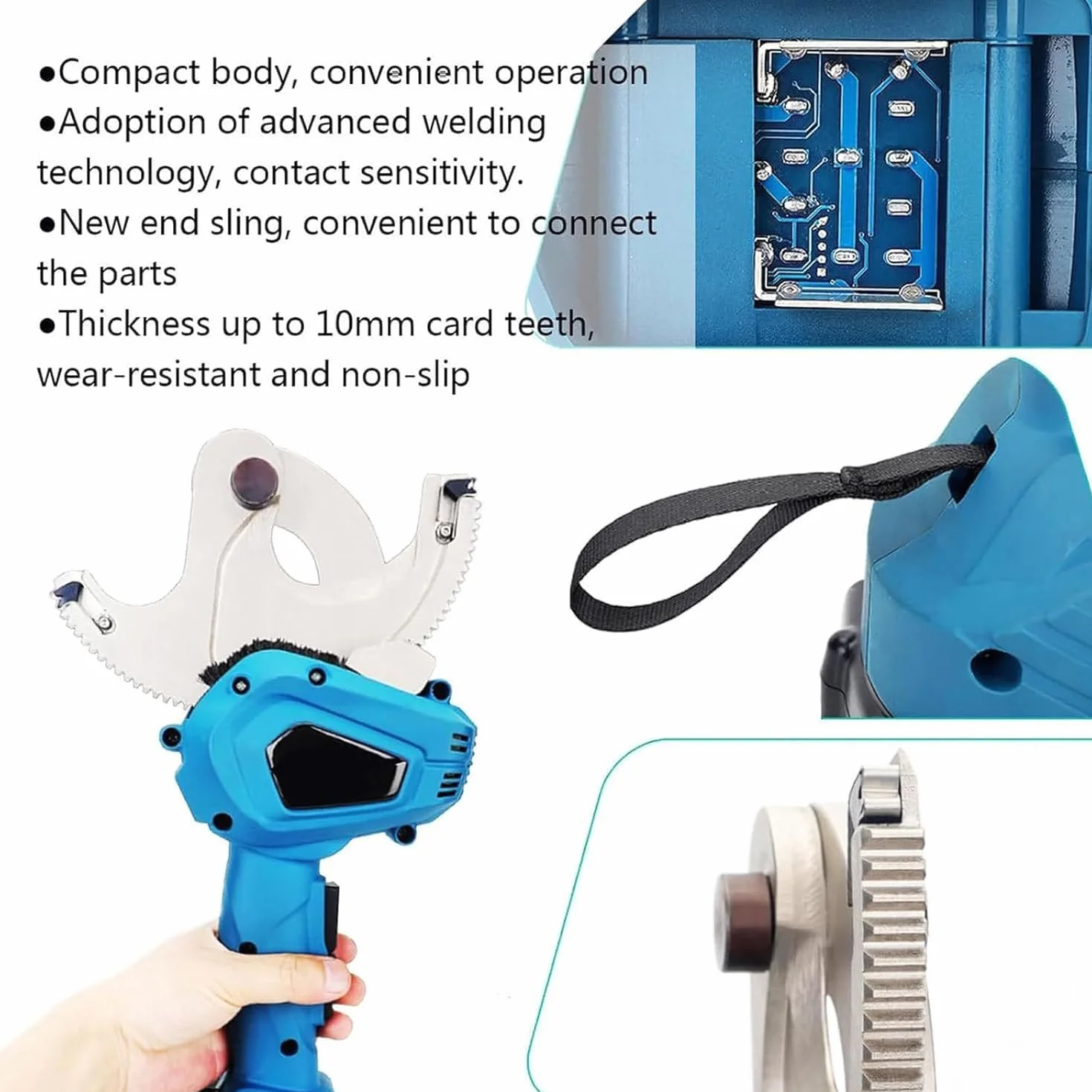 Herramienta Corte Cables Hidráulica Recargable, Cortador Cables Trinquete Eléctrico, Alicates Hidráulicos de Litio, Herramienta hidráulica Alimentada Por Pilas para Cable de Cobre y Aluminio