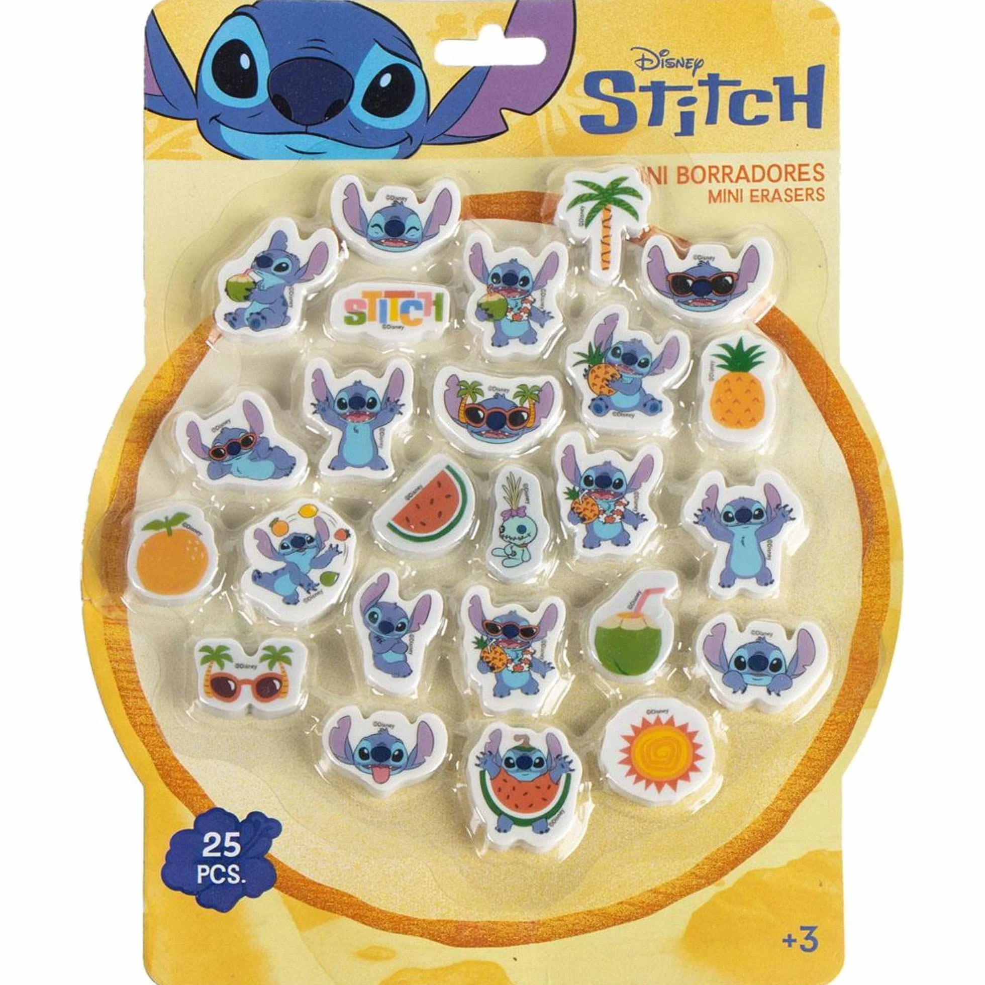 Stitch Goma de Borrar Pack x25 – Set Gomas Decorativas para Regalos Escolares