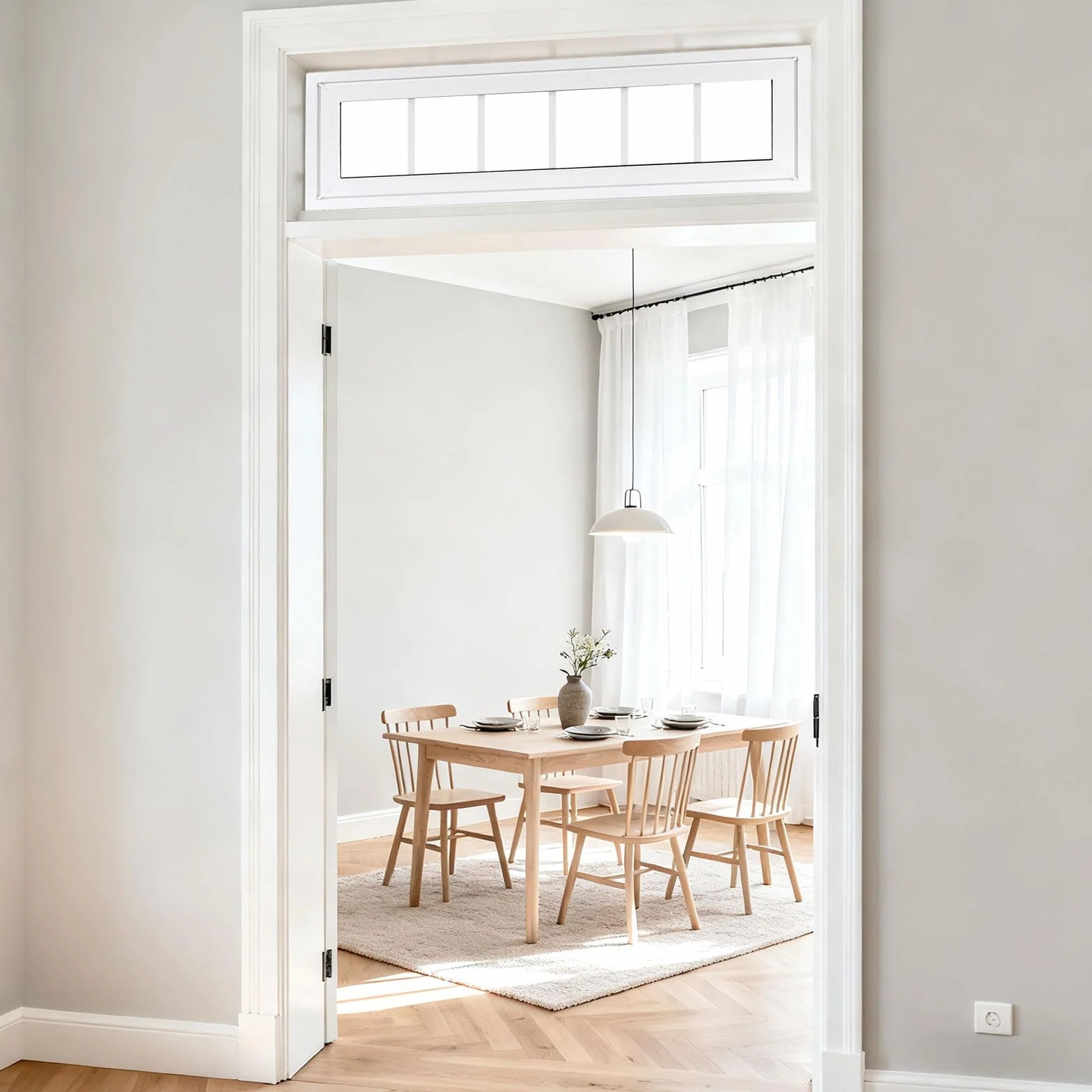 Ventana de vinilo para el hogar, 10 x 36 pulgadas, ventana fija de doble panel con rejillas y vidrio templado para casa, garaje (blanco)