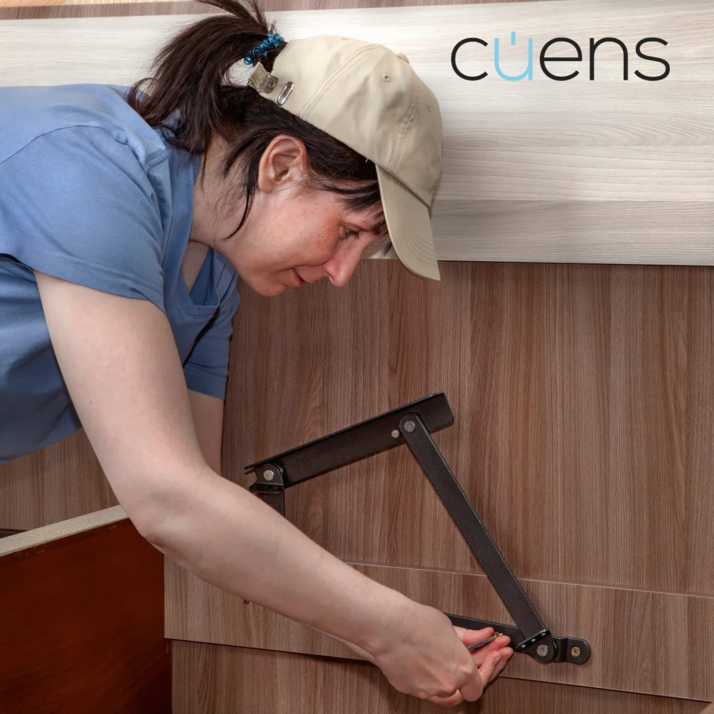 Juego de 2 bisagras para canapé con resortes de 900N - Ideal para canapés de 105 cm - Sistema de arandelas de Nylon anti ruido - Cuens