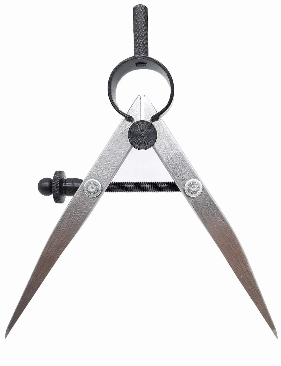 Brújula profesional de cuero 4 pulgadas divisor ala resorte precisión trazado metal carpintería metalurgia