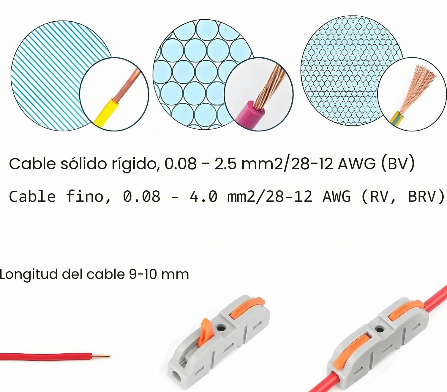 Conectores Eléctricos Rapidos con Palanca, Bornes de Conexion, 1-Cable 2-Vías y se Puede Combinar Libremente, 26 Piezas