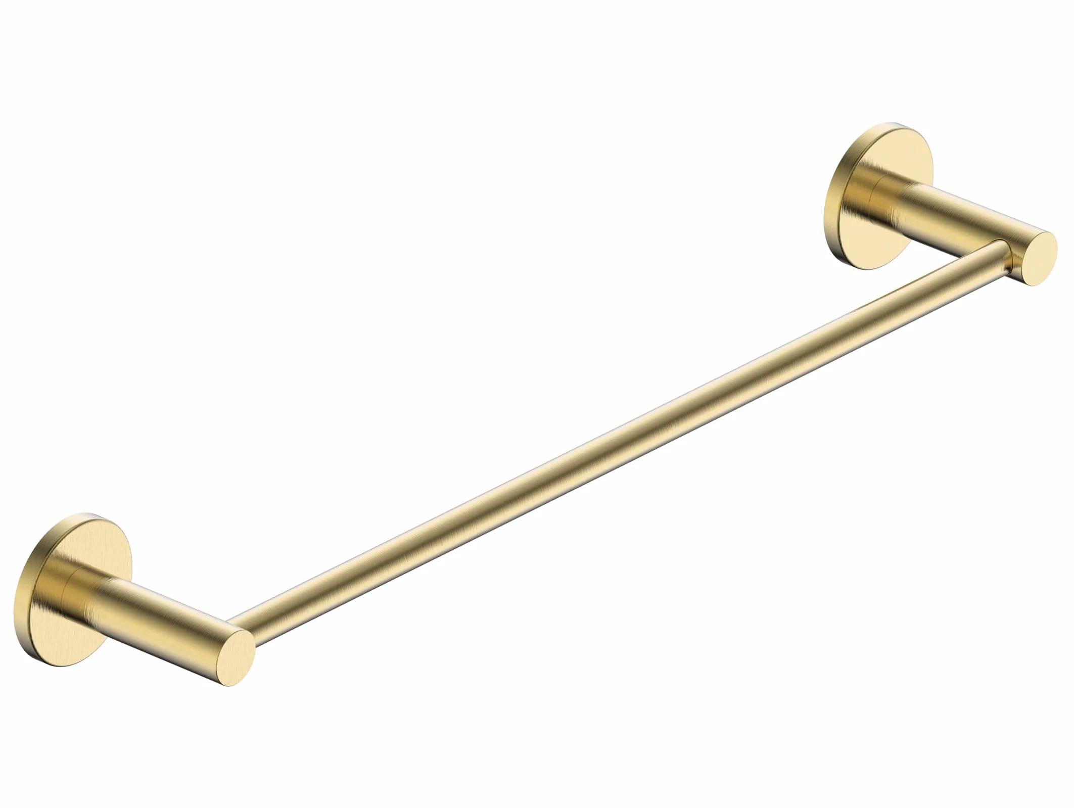 IMEX - Toallero Dorado para Baño sin Taladro 40cm | Toallero Adhesivo para Pared, Lavabo o Mueble de Baño Oro | Resistente a Humedad y Corrosión | Doble Sistema de Fijación (Atornillado o Pegado)