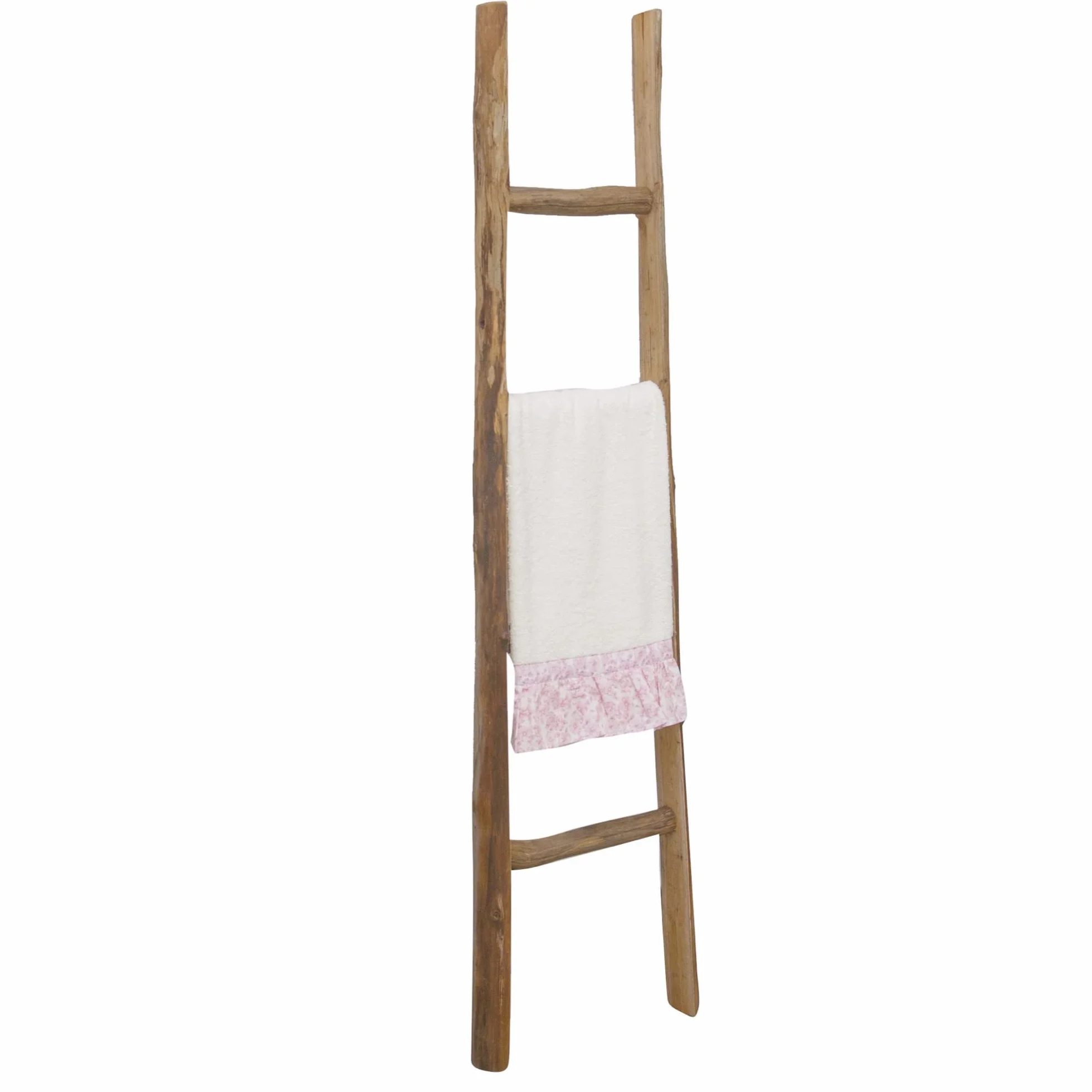 Biscottini Toalleros de baño sin Taladro 155x6x42 cm - Escalera Madera para Dormitorio - Toalleros de baño de pie - Perchero de pie