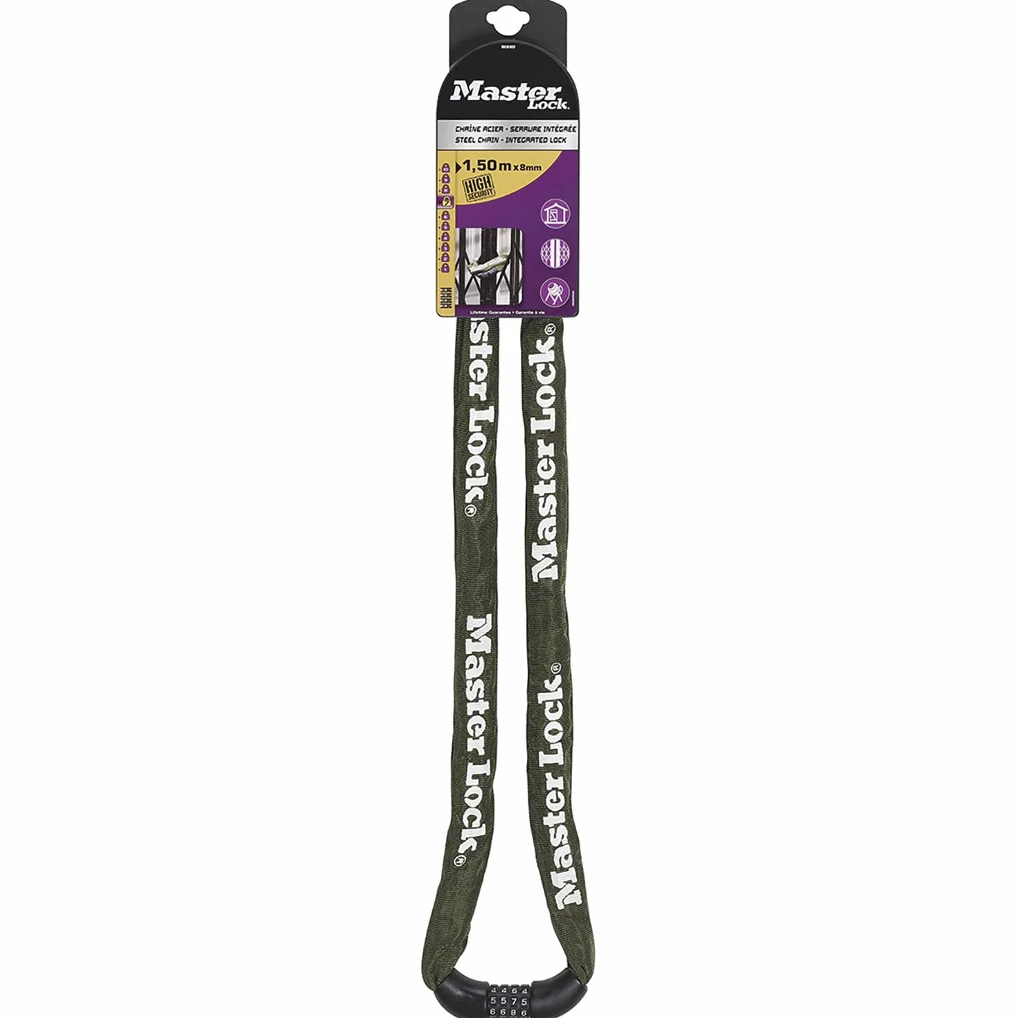 Master Lock Integrated - Candado de Bicicleta