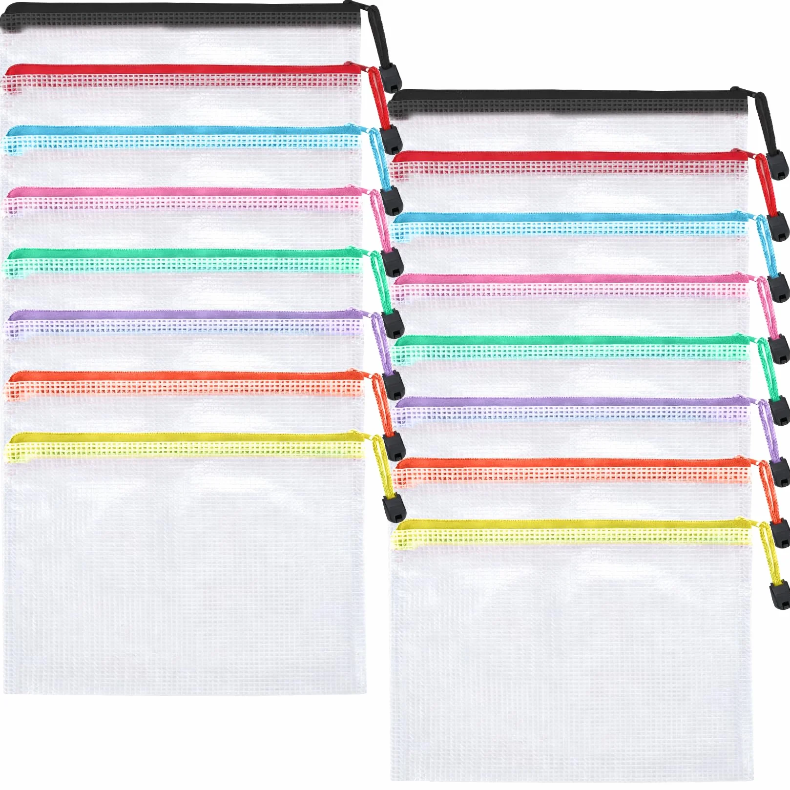 Bolsas impermeables con cremallera A4 A5 portadocumentos 16 unidades para viaje oficina escuela