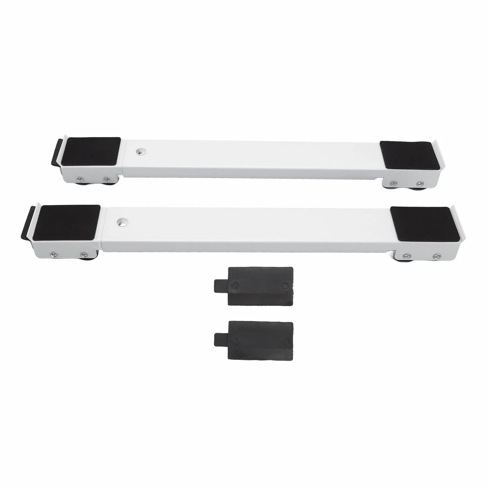 2 Juegos de Ruedas de Rodillos Móviles para Muebles, Rodillos para Electrodomésticos de Servicio Pesado que Incluyen Estantes Móviles con Almohadillas Auxiliares, para Lavadoras,(Blanco)