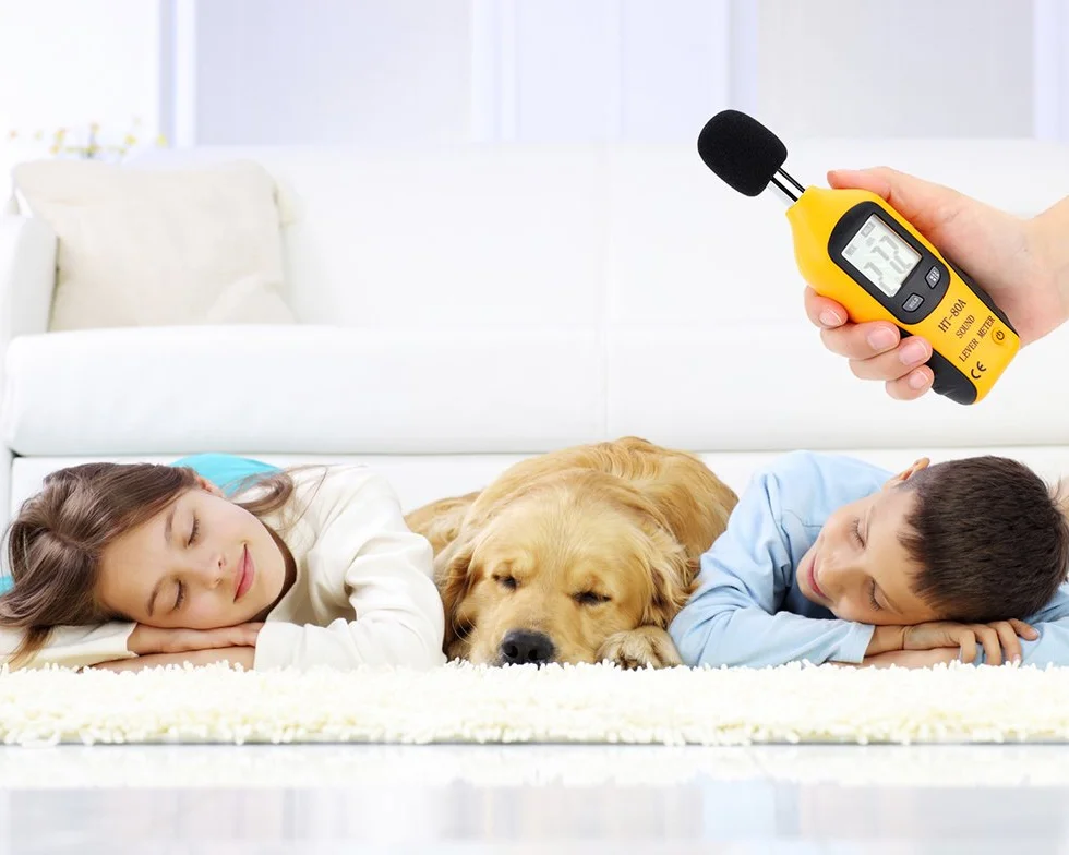 Mengshen Decibelímetros 30-130 dBA Medidor De Sonido Profesional Con Pantalla Retroiluminada