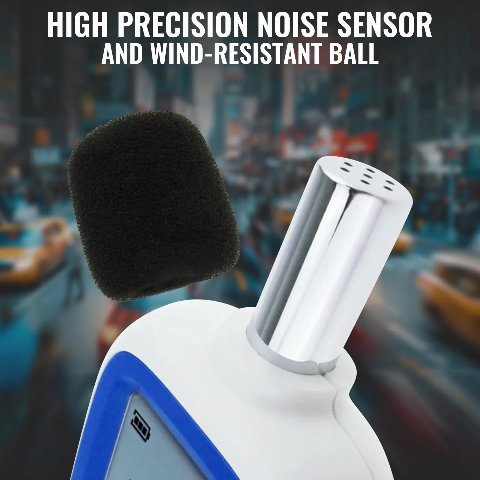 Medidor de decibelios Bluetooth digital de nivel de sonido con APP Datalogger, medidor SPL inalámbrico de 30-130dBA de alta precisión, 20.000 registros, máx./min/espera, alarma - probador de ruido