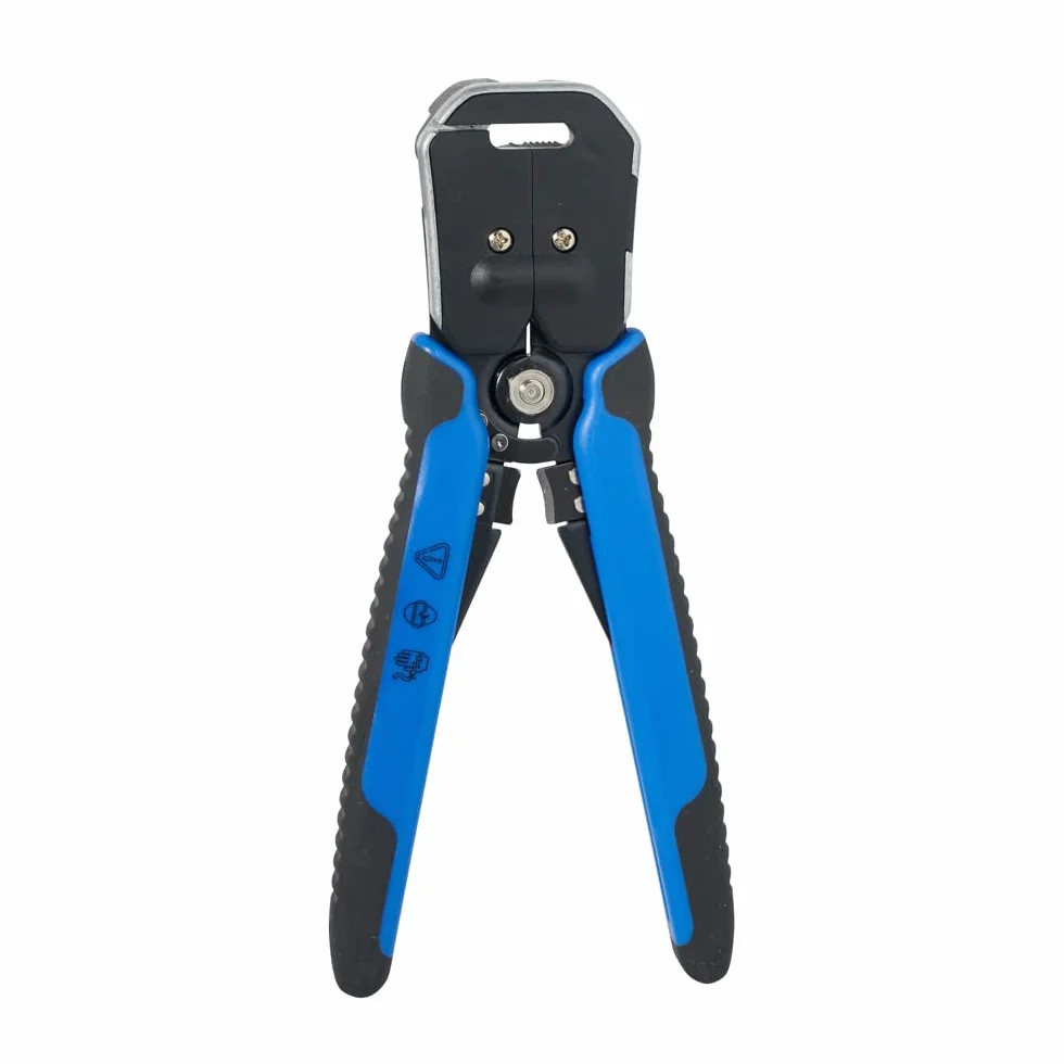 Klein Tools 11061 | Pelacables autoajustable 0,2–1 mm² | Cabeza autoajustable | Tope regulable | Rueda de tensión | Cortador integrado | 21 cm