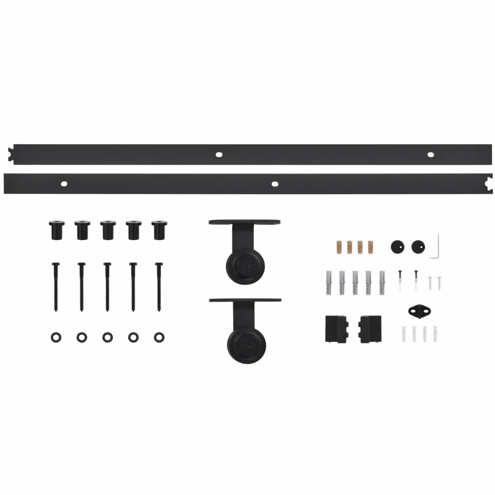 vidaXL Puerta Corredera con Herrajes Entrada Corrediza Deslizante Hogar Cuarto de Baño Salón Sala de Estar Habitación ESG Vidrio y Aluminio 102x205 cm