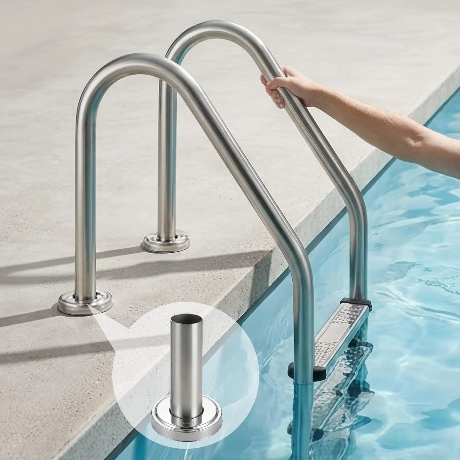 Fox·Bunny Soporte de escalera de piscina de acero