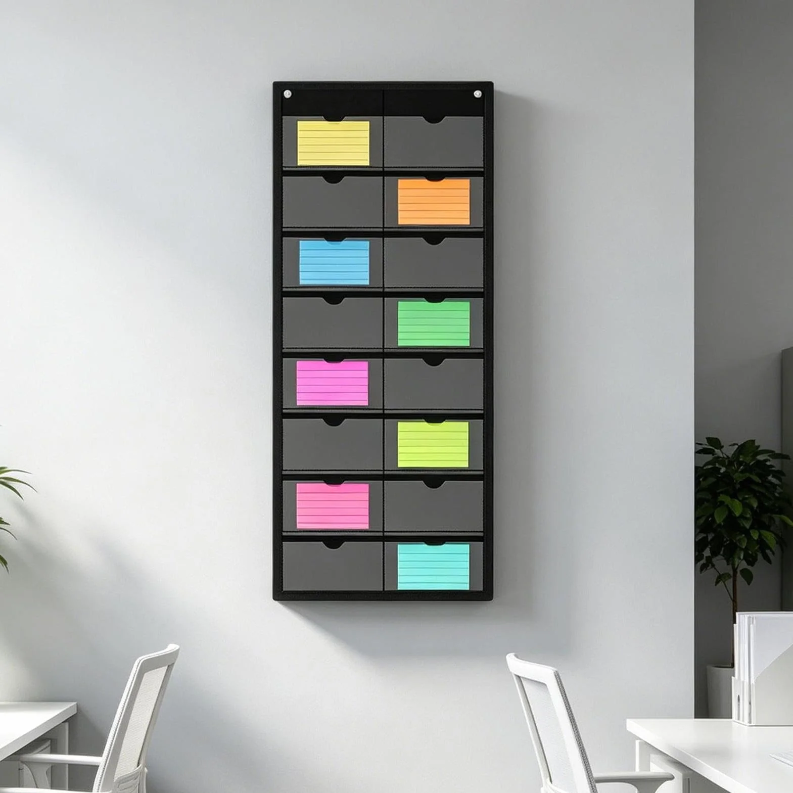 De Pared Para Tarjetas De Visita Organizador De Notas 3 X 5 Pulgadas Estante Almacenamiento Adhesivo Soporte Exhibición