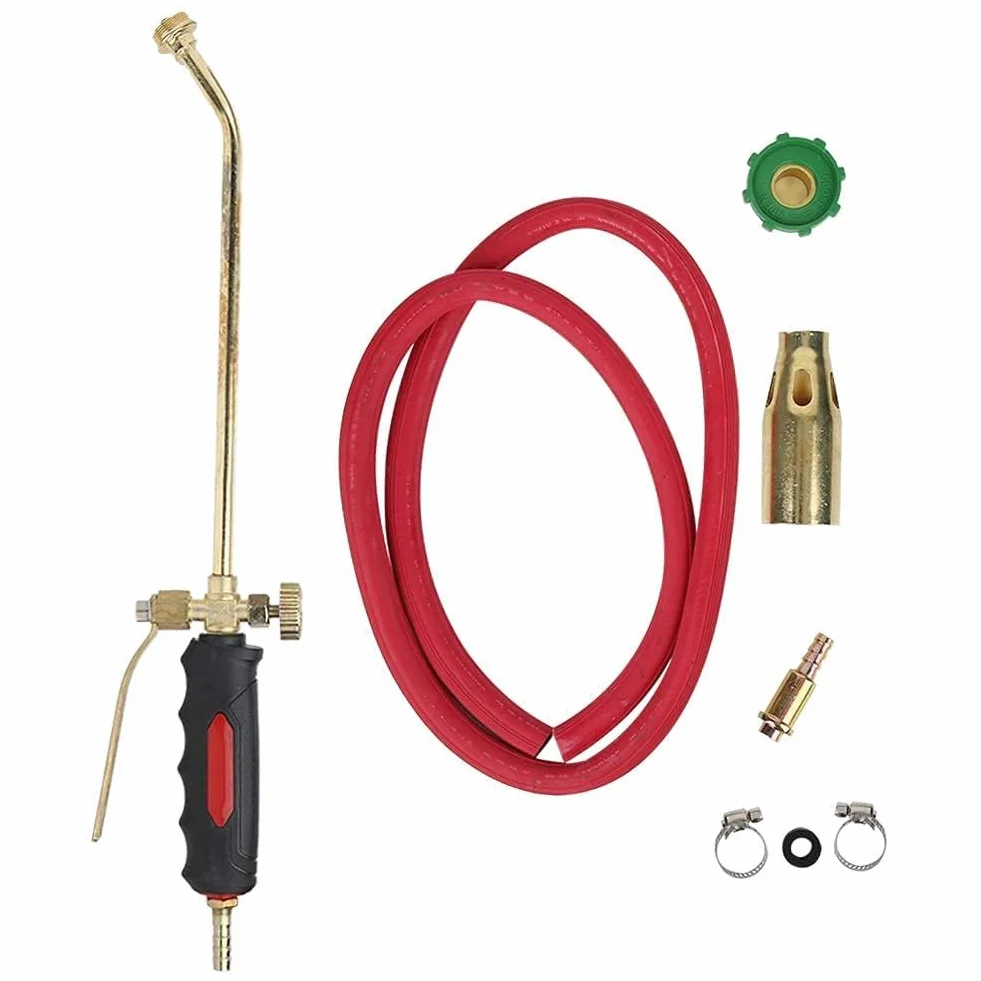 Herramienta De Soldadura Soplete Gas, Doble Apertura GX-35 Antorcha De Soldadura Hierro Y Latón Chapado, Antorcha De Soplete De Soldadura De Encendido Con Mango Cómodo,Cabezal De Antorcha De Soldadura