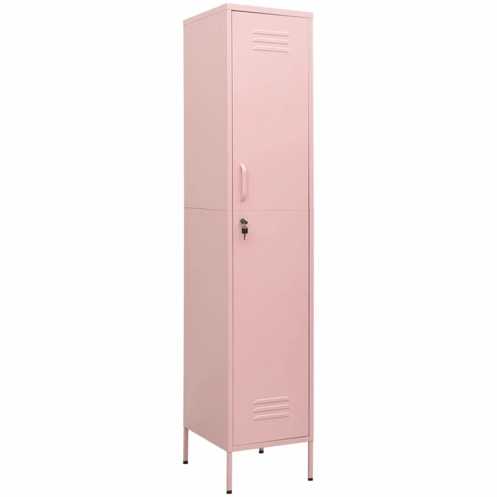 vidaXL Armadio Rosa 35x46x180 cm Acciaio