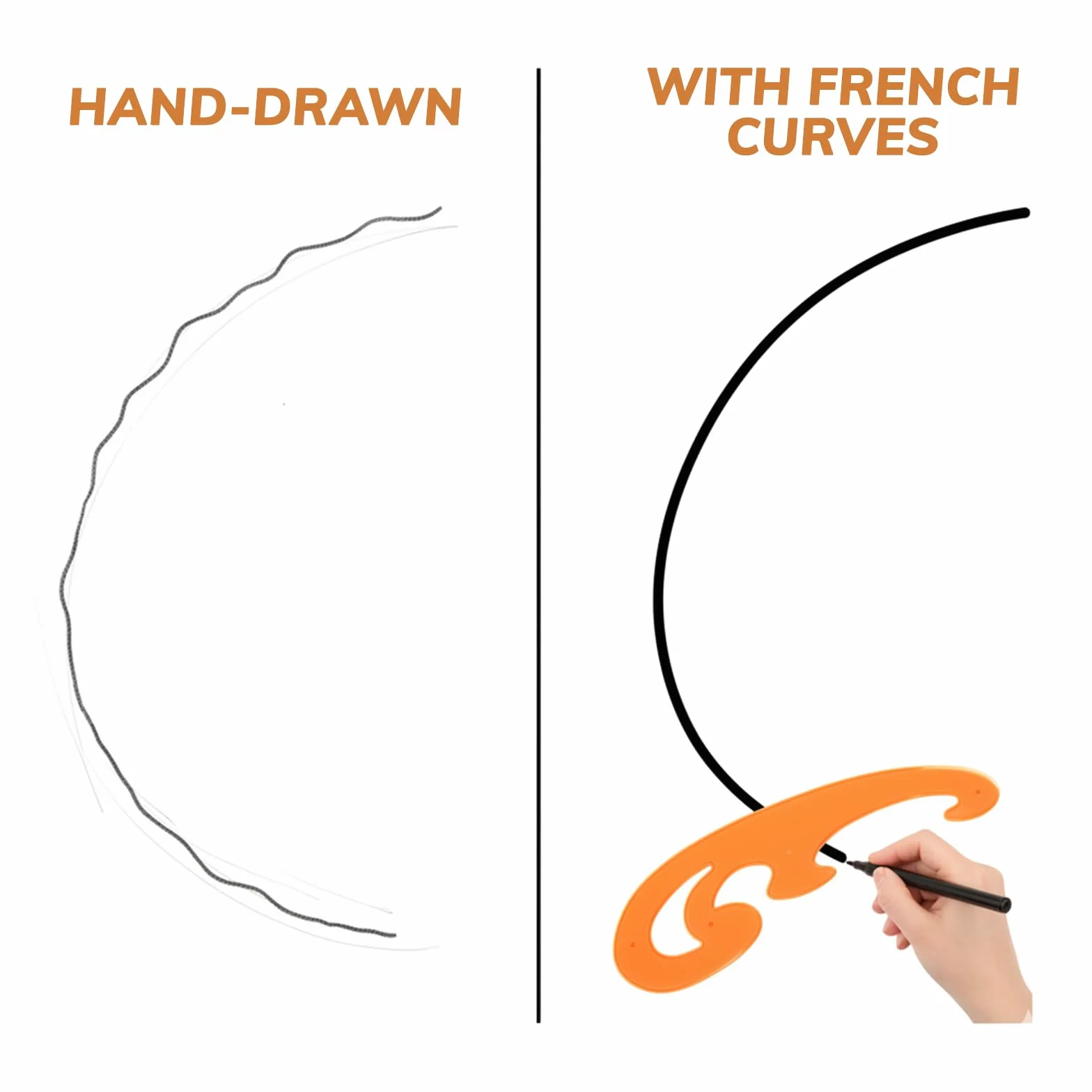 Set de Reglas Curvas para Dibujo Técnico, Resistentes a la Decoloración, Plantillas para Ropa