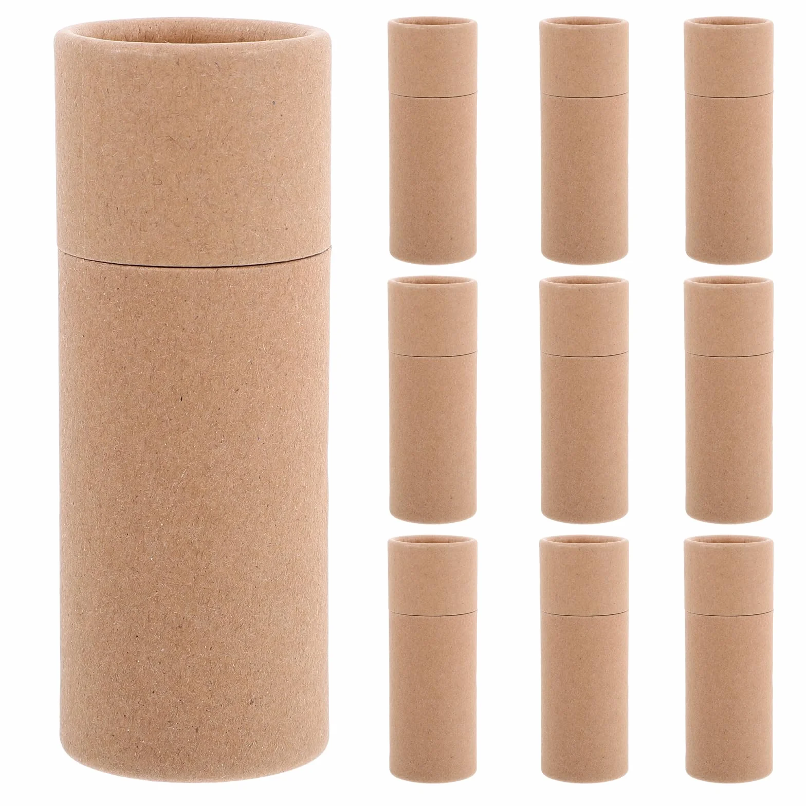 Tubos De Papel Kraft Para Té Dulces Y Aromaterapia Cajas De Regalo Redondas Ecológicas 10.8X4.1Cm 10 Piezas
