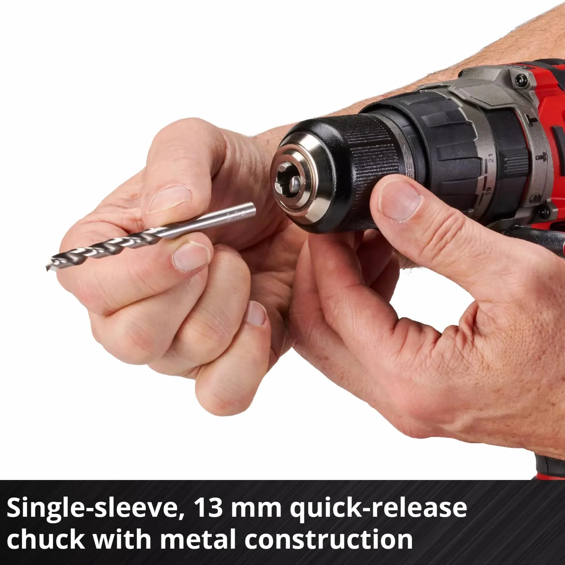 Einhell Professional Taladro percutor con batería TP-CD 18/70 Li-i BL-Solo Power X-Change (18 V, sin escobillas, 70 Nm, func. de perfor. por percusión, portabrocas de 13 mm, 2 velocidad, sin batería)