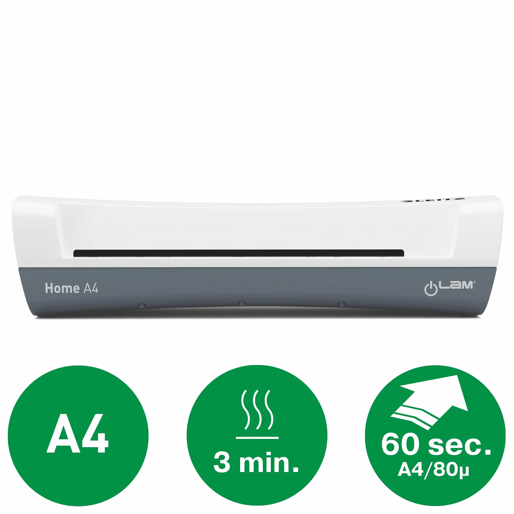 Leitz 74340001 - Plastificadora iLAM Home 4 en 1 A4, Cizalla y Recortadora de Esquinas, Máquina Plastificadora Térmica con 5 Fundas Plastificadoras, 80-125 Micras, para Oficina, Casa y Colegio