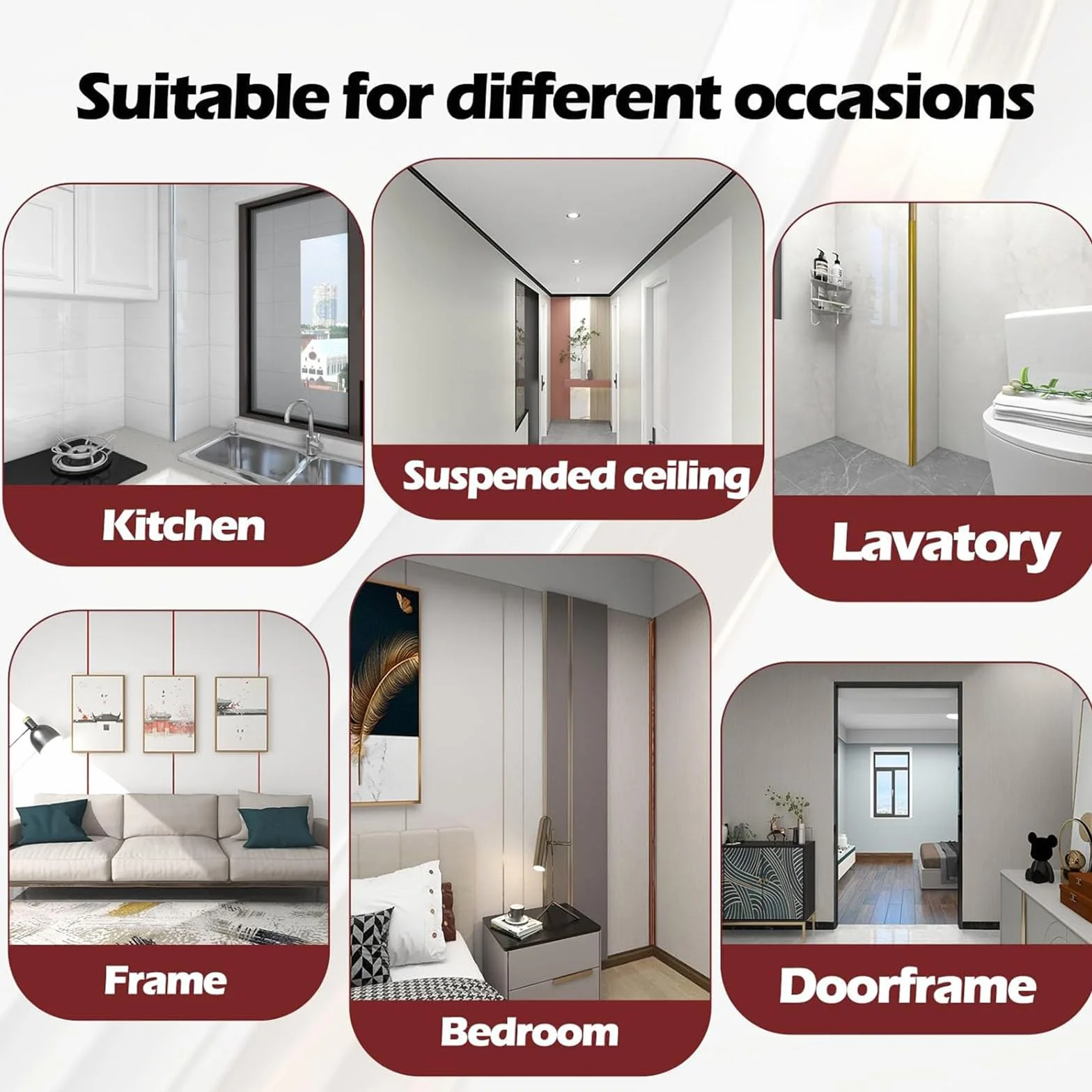 Molduras de Pared Autoadhesivas Flexible Decorativas Pared, Protector Esquinas Pared para Protección de Esquinas y Techos (Oro, 2cm x 4m)