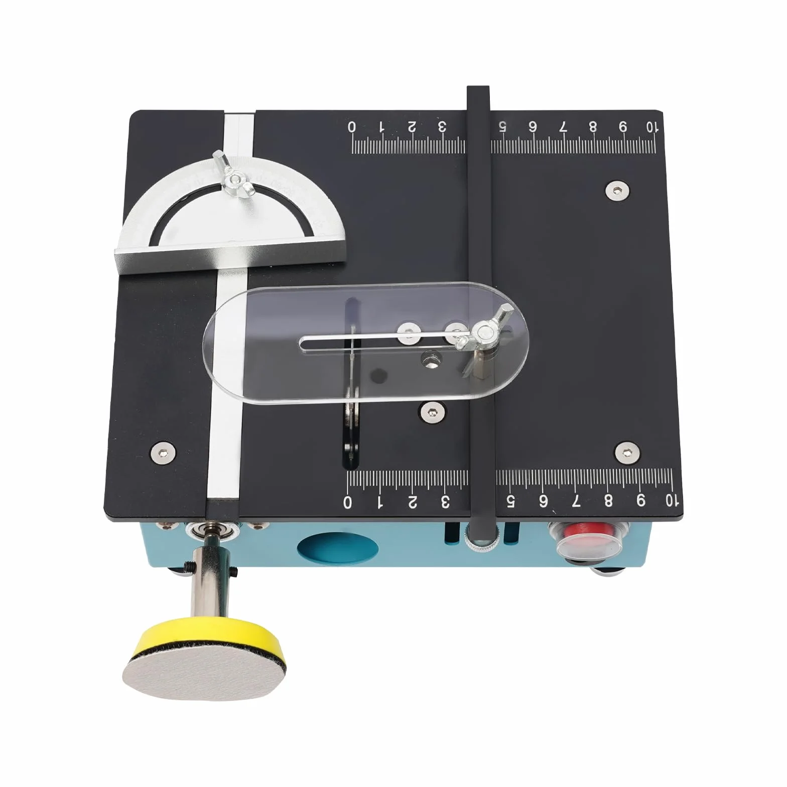 Mini sierra de mesa 96 W Power Mini Multifunción 5000RPM 7 velocidades 0-90 ° corte para bricolaje, madera y acrílico