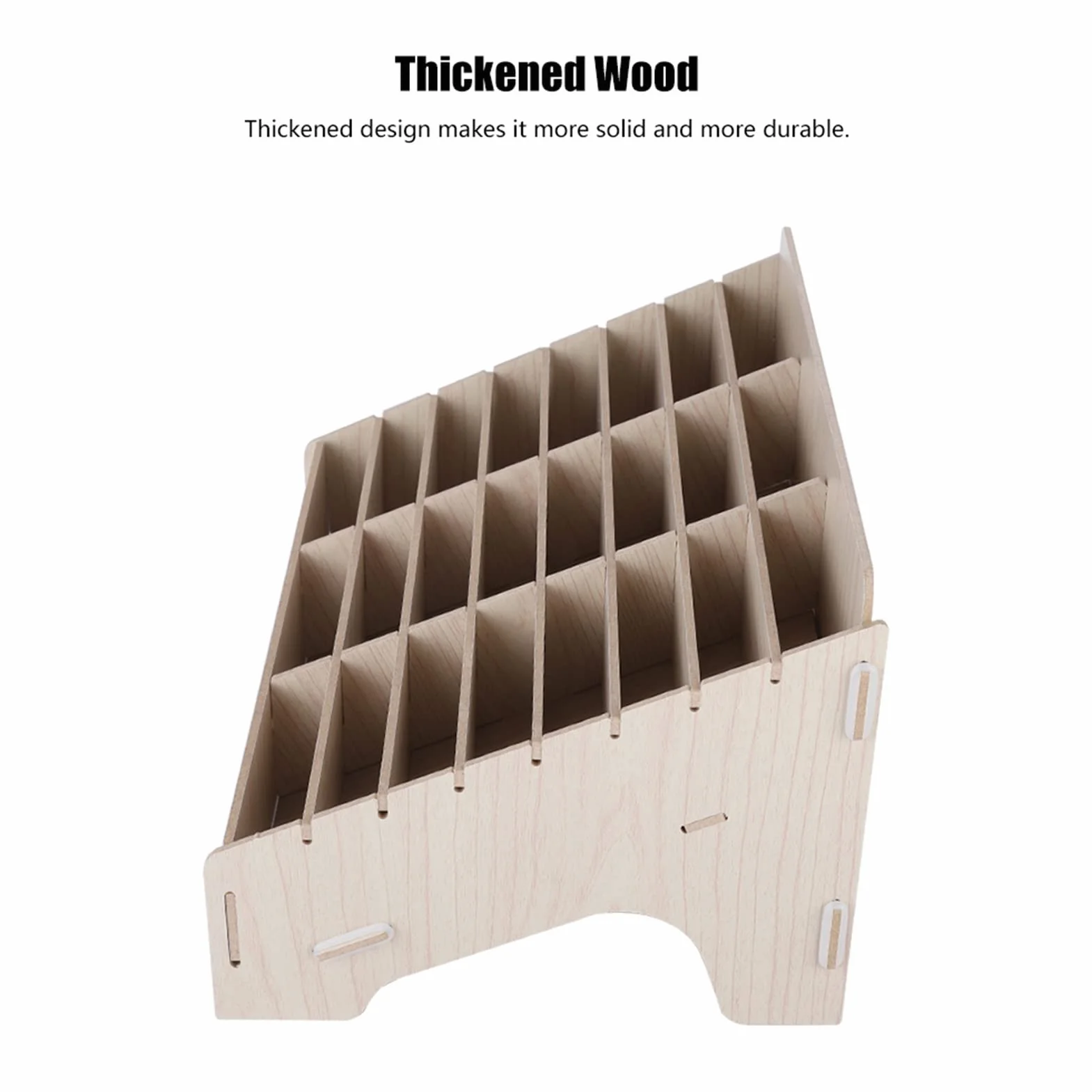 Organizador Teléfonos Móviles 24 Compartimentos Caja Almacenamiento Multifuncional Madera