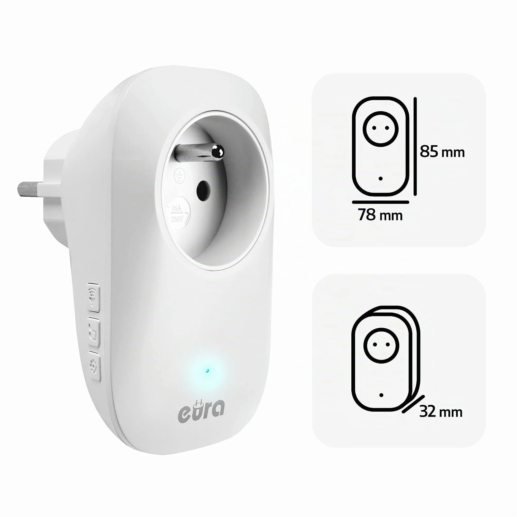 Timbre inalámbrico sin batería SOUL WDP-91H2 con enchufe de ~ 230 V de Eura-Tech, para exteriores, resistente al agua, inalámbrico, alcance de 100 m, 58 melodías, 4 niveles de volumen