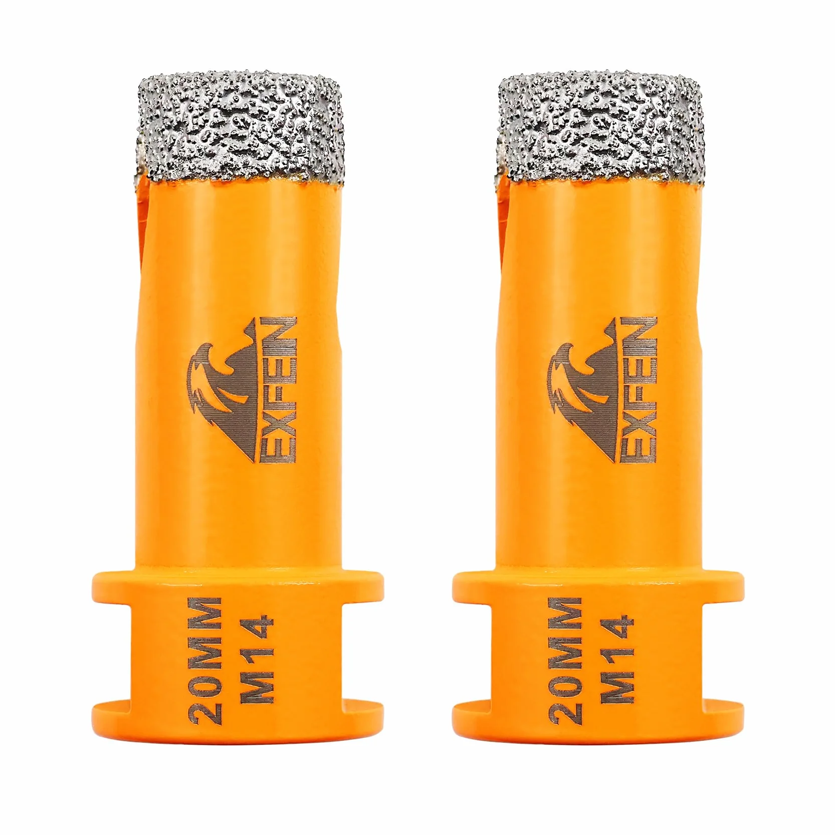 Broca de zanahoria de diamante, 20 mm, 2 piezas, broca de sierra de campana para perforar baldosas de porcelana de cerámica, mármol, ladrillo, granito, M14, broca de roscado